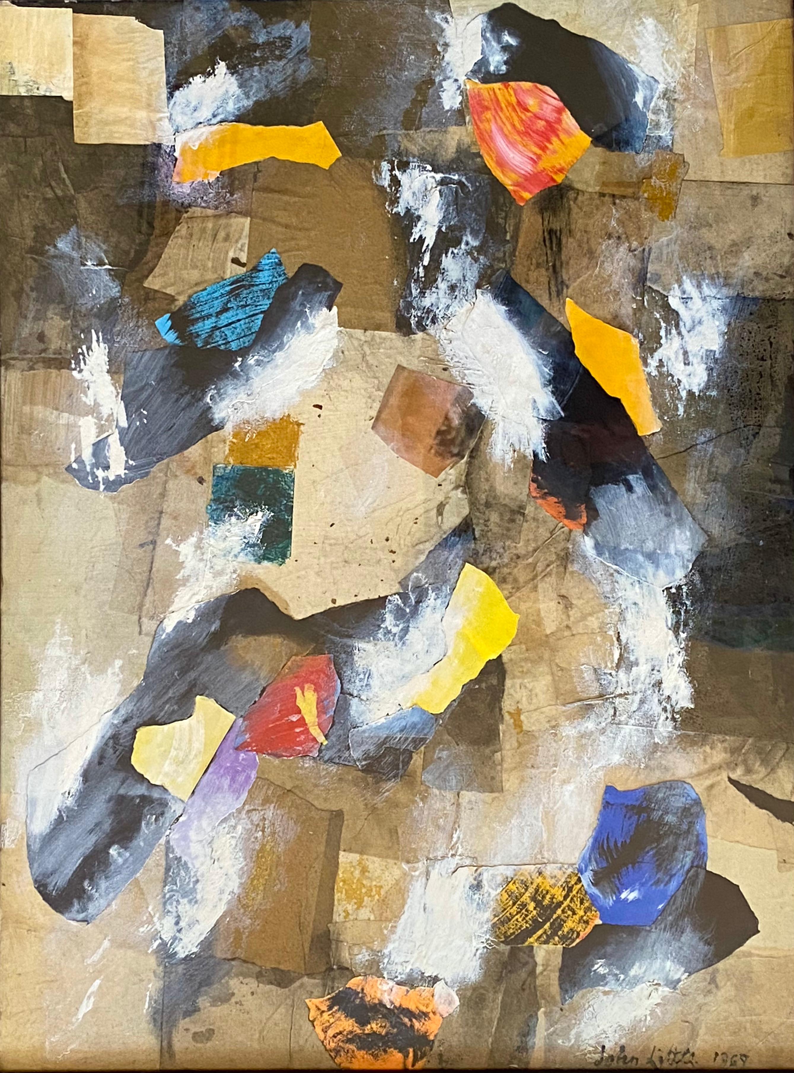 John Little Abstract Painting - “Abstract Collage”