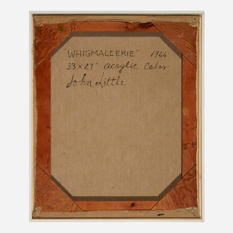 WHIGMARLEERIE Canadian Acrylic Mid-20th Century Abstract Canvas Painting For Sale 4