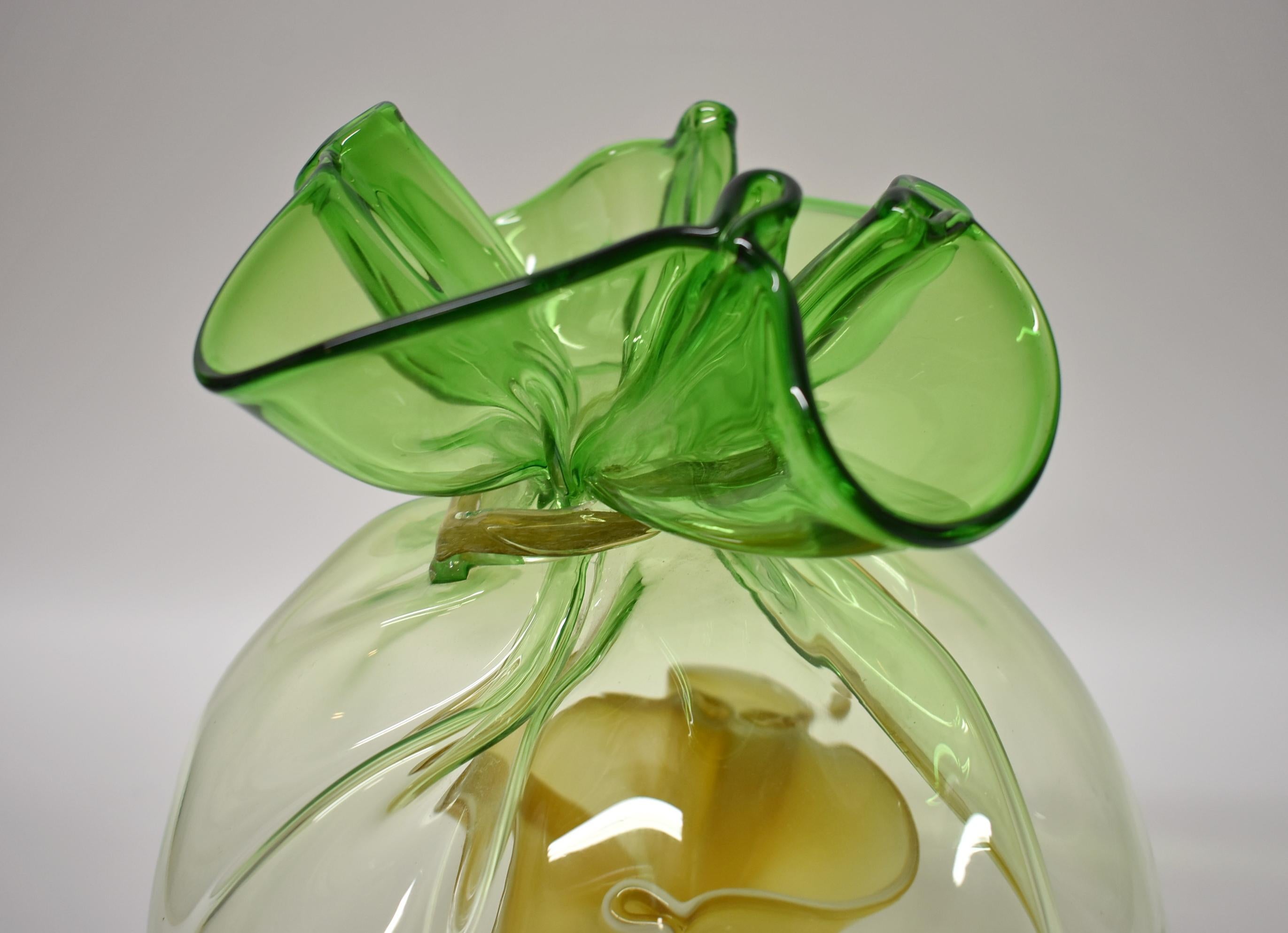 North American John Littleton & Kate Vogel Art Glass Sculpture 
