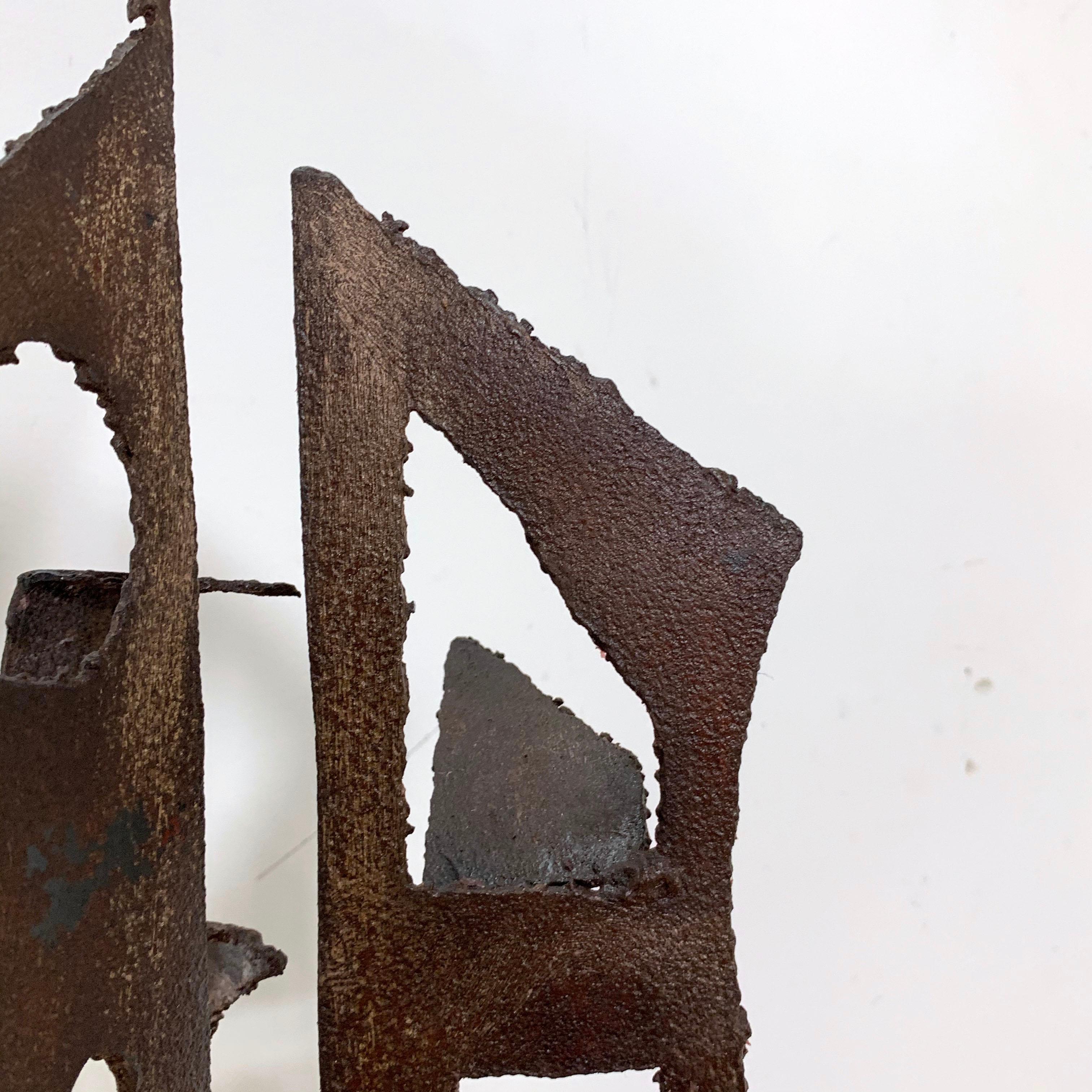 John Livermore Welded Steel Abstract Brutalist Sculpture D. 1970 2