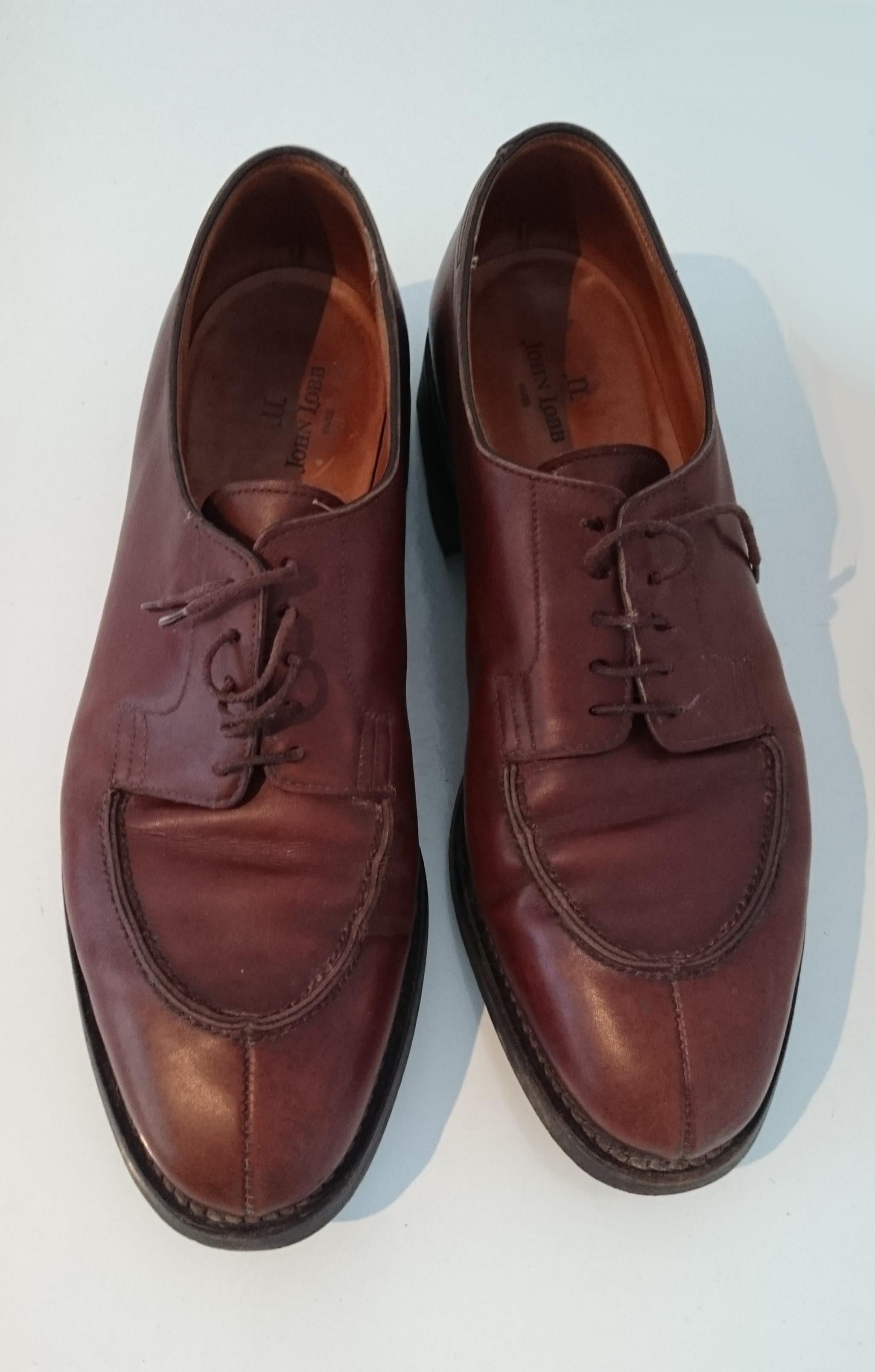 John Lobb Leather Brown  Laced Up Shoes. Great conditions. Size 7.5 (UK) In Excellent Condition For Sale In Somo (Santander), ES