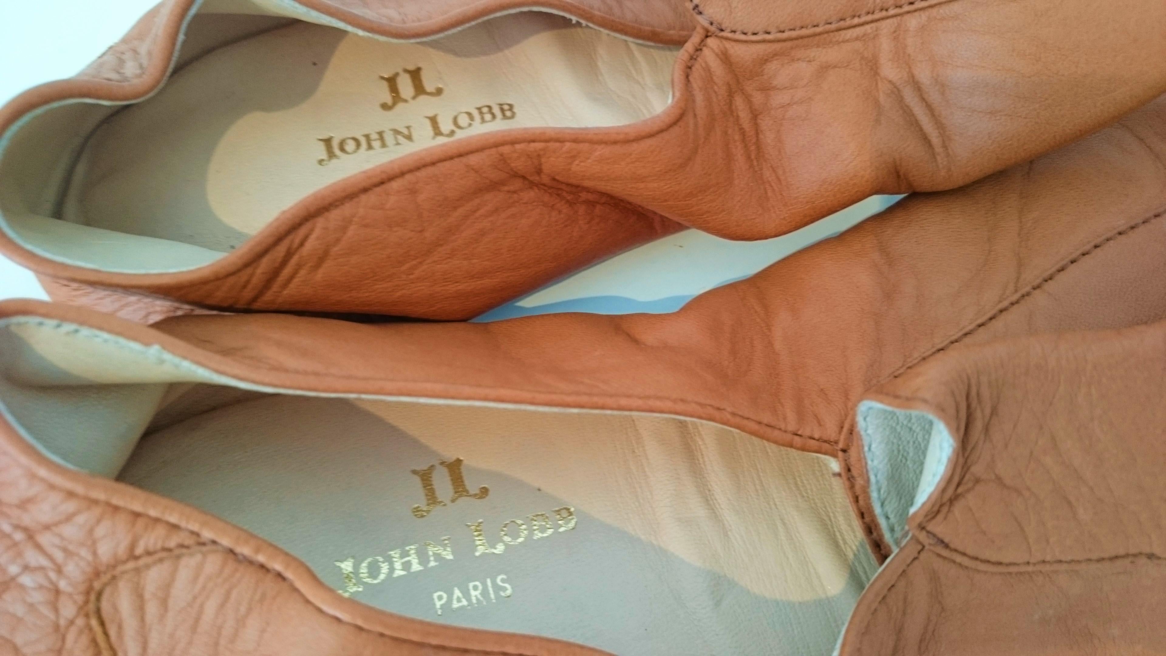 John Lobb Leather Slippers for Home. Size 41 (EU) 3