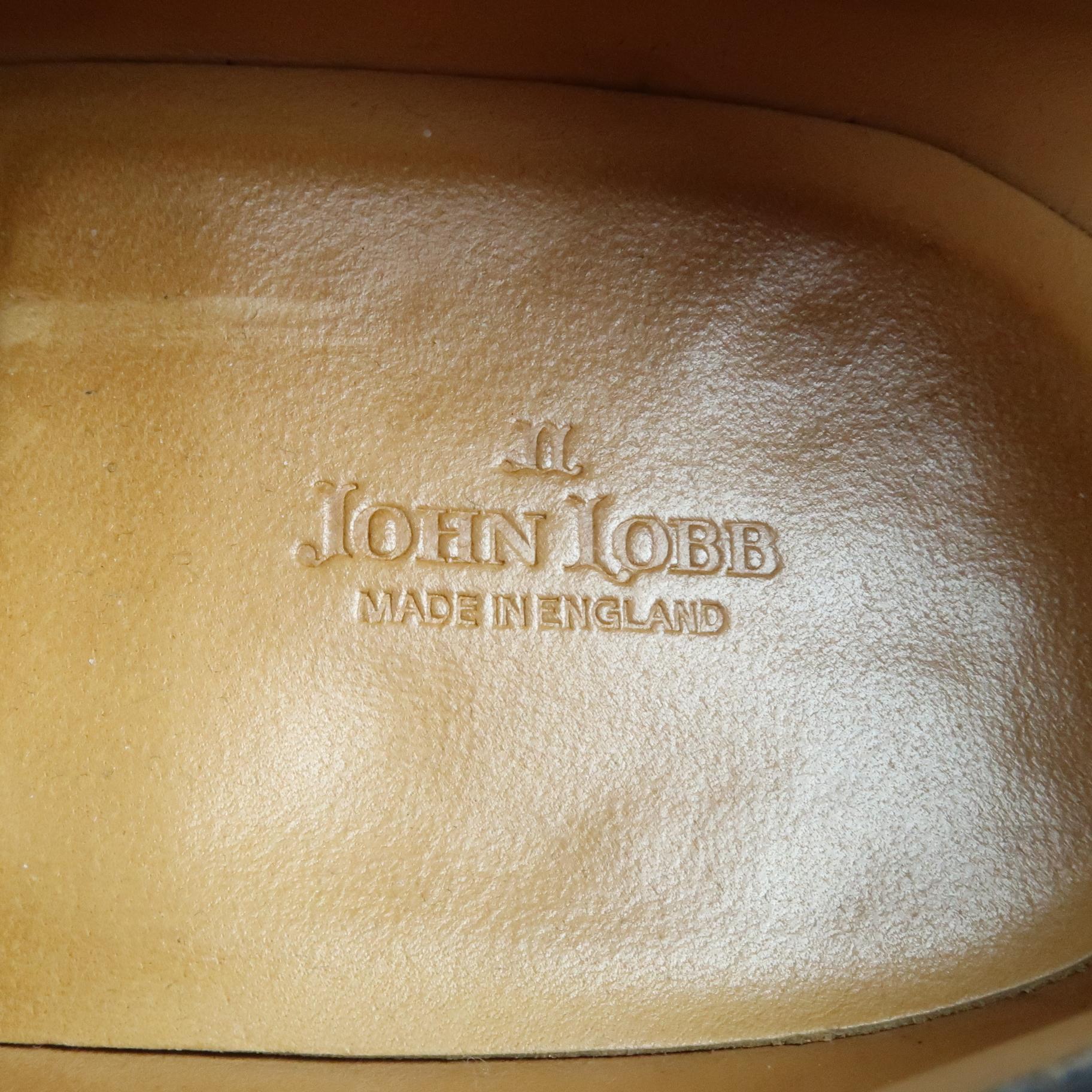 Men's JOHN LOBB Size 10 Brown Antique Leather Double Monk Strap Loafers