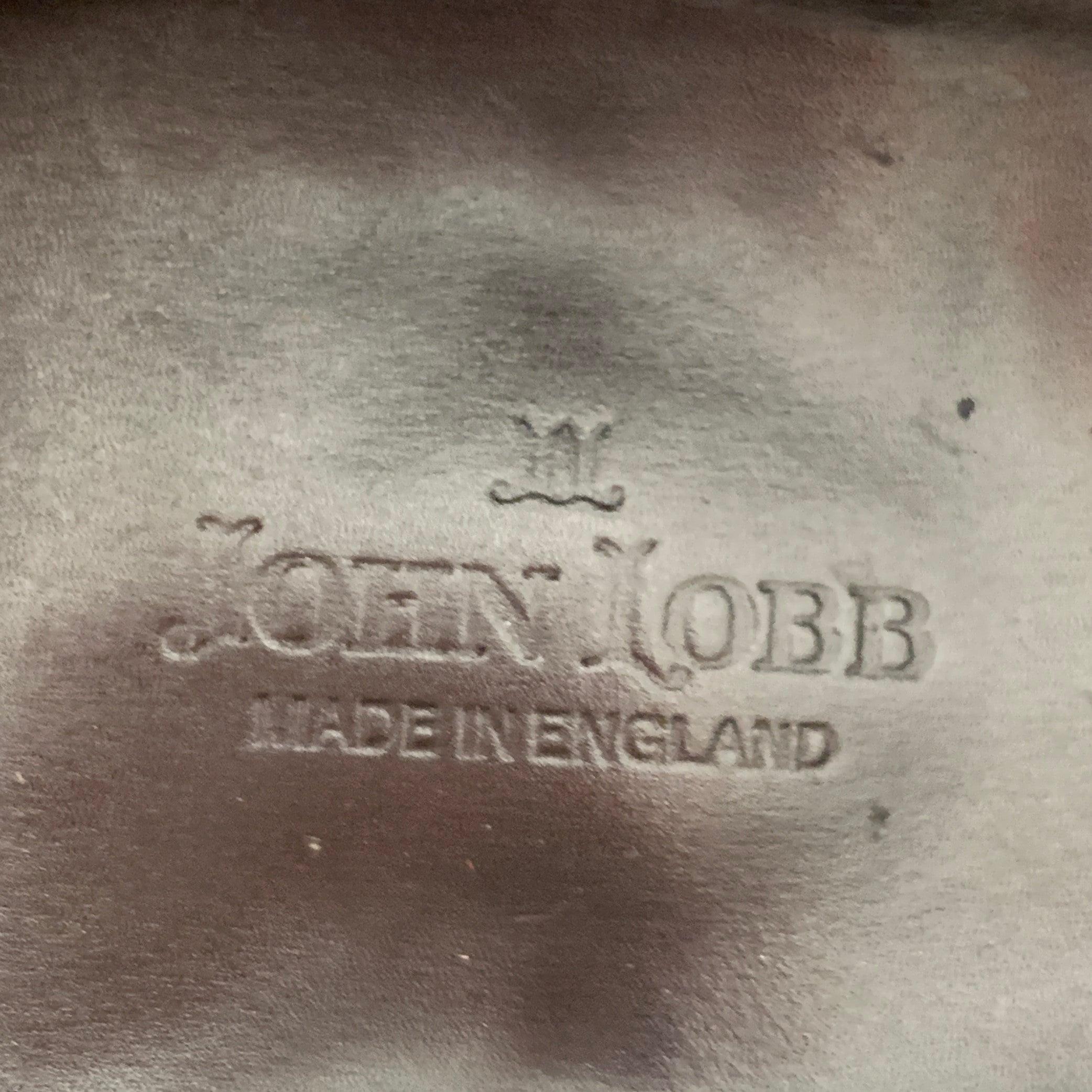JOHN LOBB Mocasines con doble correa monje de cuero marrón talla 10,5 2