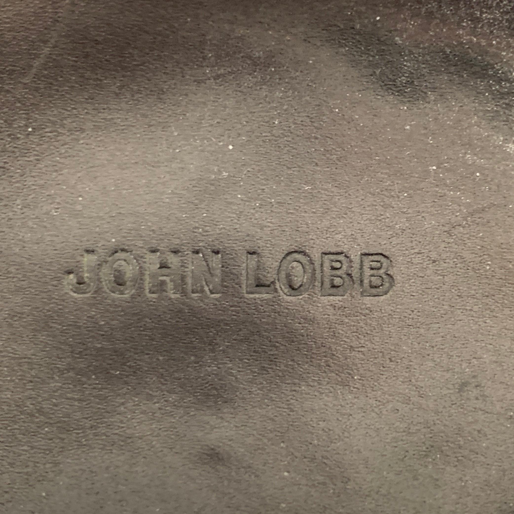 JOHN LOBB Größe 11 Schwarze Penny Loafers aus Leder im Angebot 4