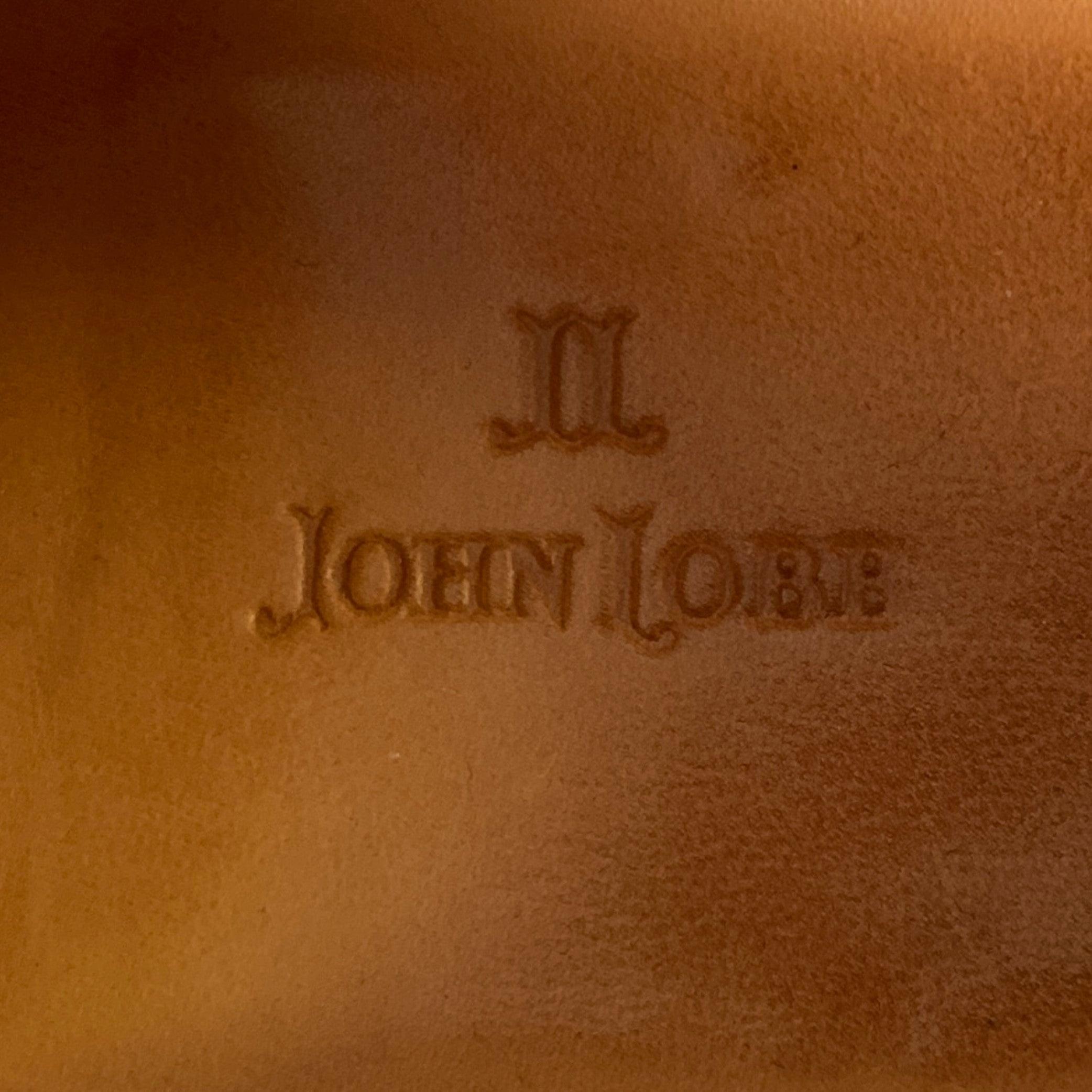 JOHN LOBB Size 8.5 Orange Perforated Leather Lace-Up Shoes For Sale 3