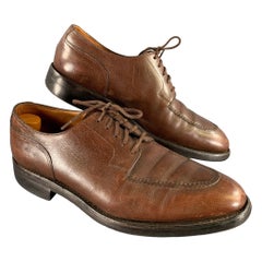 JOHN LOBB Size 9 Brown Leather Split Toe Lace Up Shoes