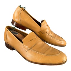 JOHN LOBB Size 9 Tan Leather Penny Loafers