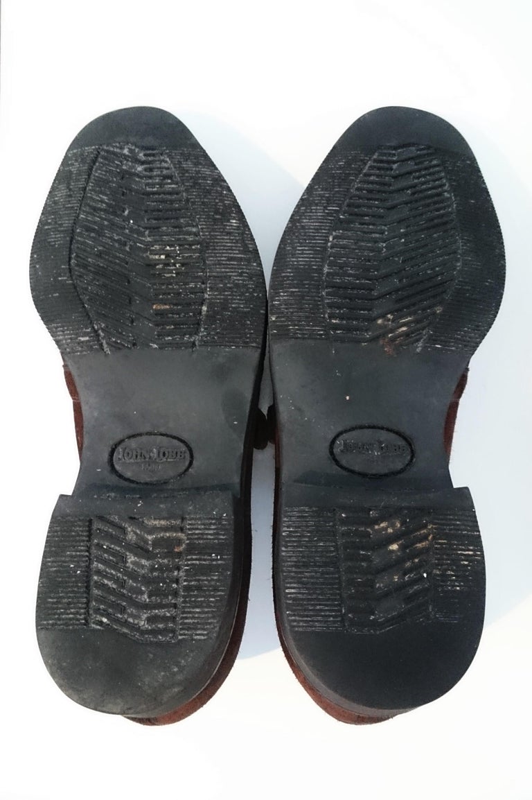 John Lobb Suede Men One-Strap Shoes. Excellent conditions. Size For ...