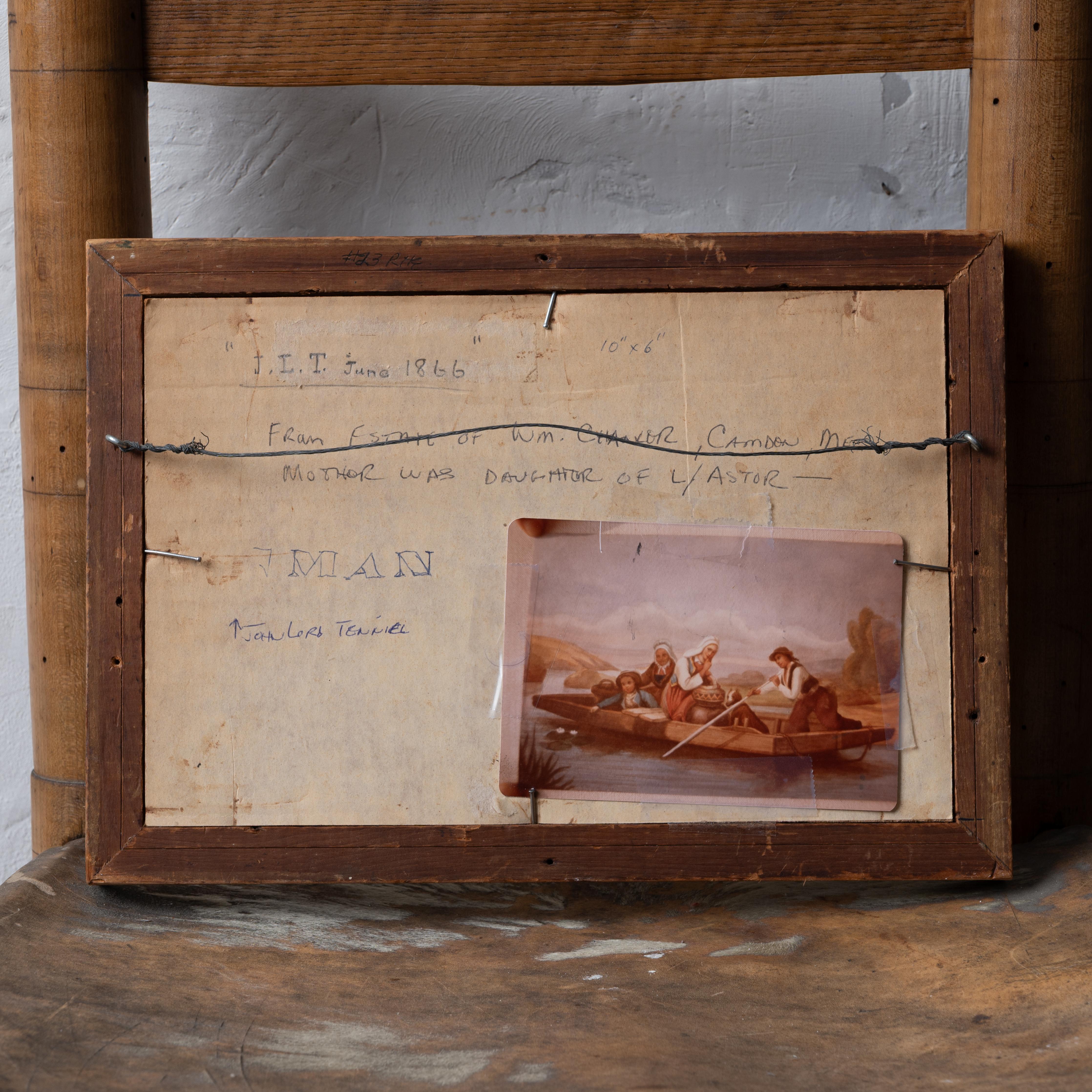 Milieu du XIXe siècle Peinture de John Tenniel d'après F. Marohn, provenant de la succession de William Astor Chanler en vente