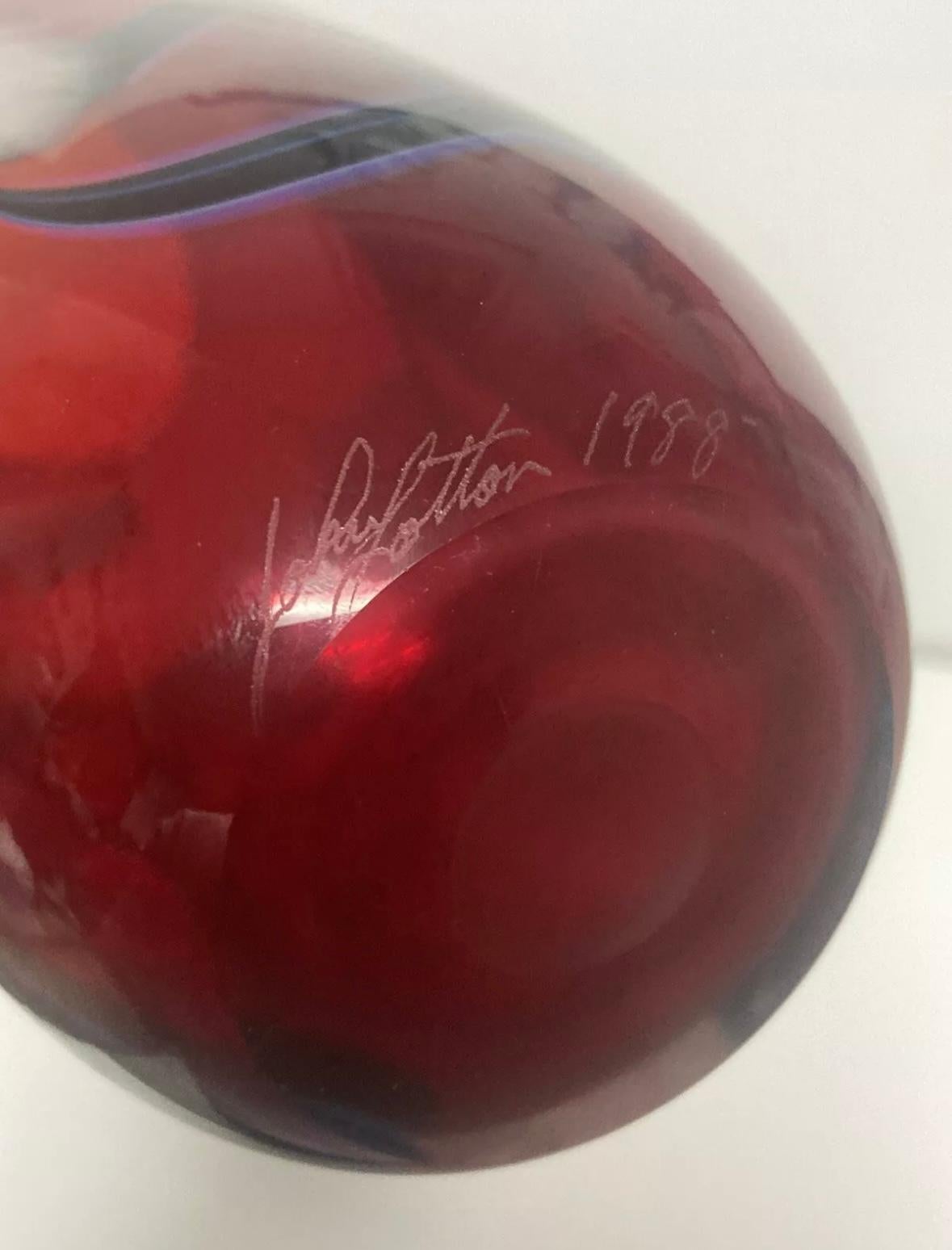 1988 Glasvase im Angebot 4