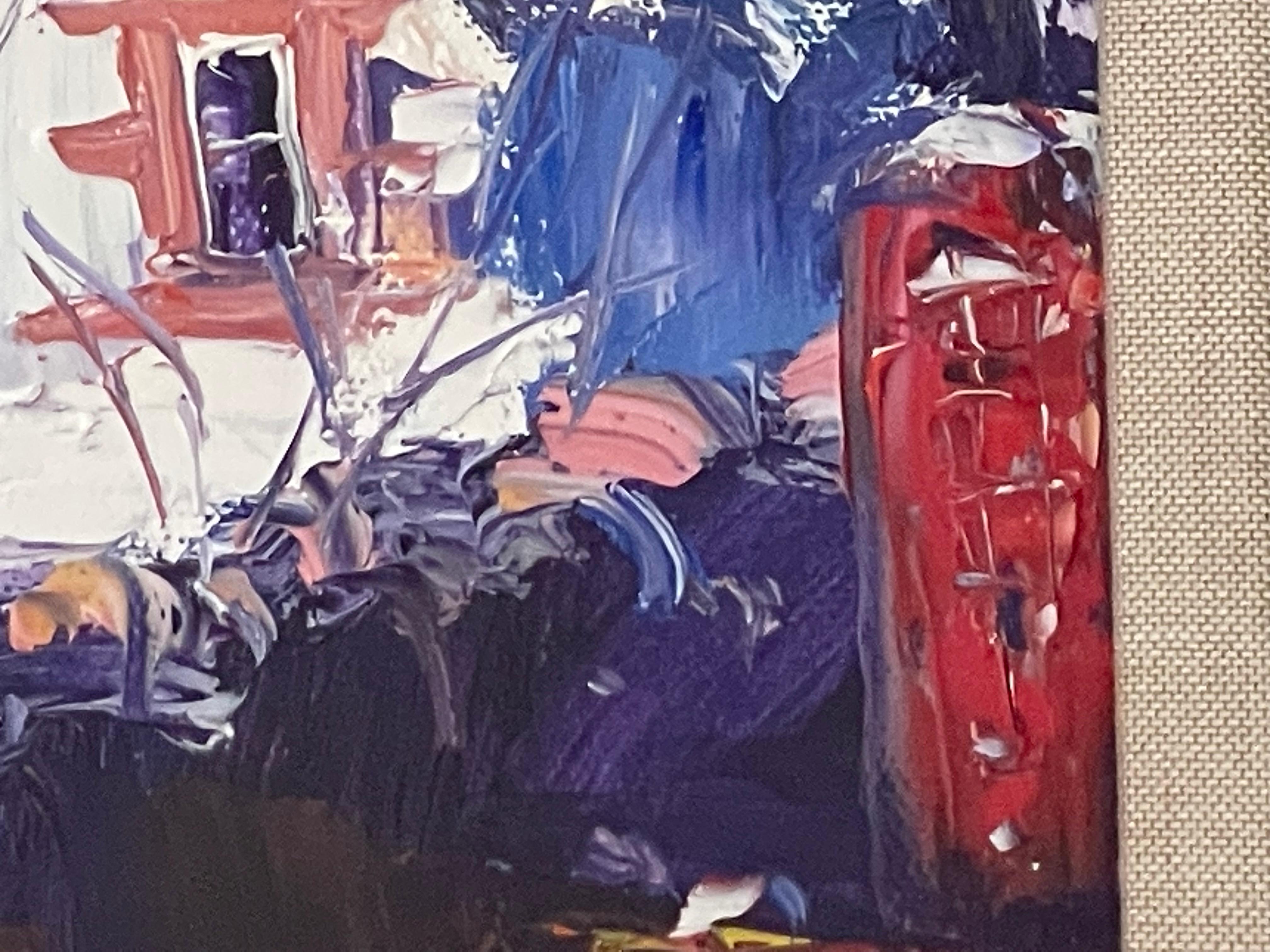 Jolomo (John Lowrie Morrison 1941) porta l'espressionismo contemporaneo nelle scene rurali della Scozia occidentale con colori vividi e uno stile unico.  Artista molto popolare in Scozia, quest'opera raffigurante un'antica casa scozzese sull'isola