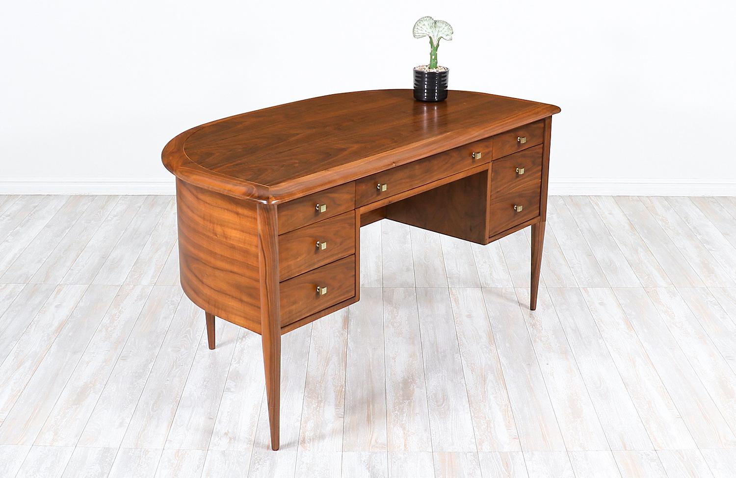 American John Lubberts & Lambert Mulder Executive Desk with Bookcase for Tomlinson