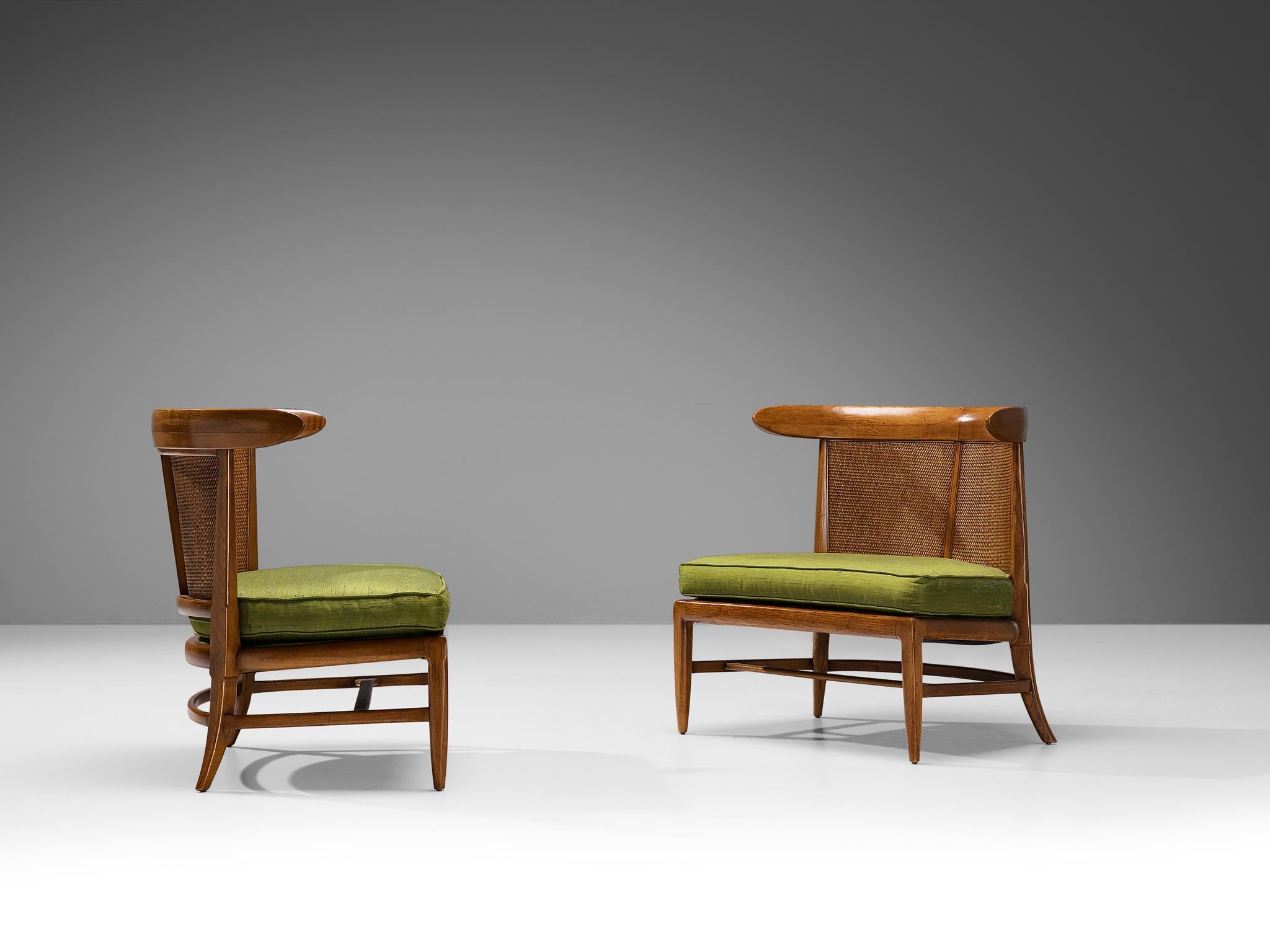 John Lubberts & Lambert Mulder for Tomlinson Pair of Chairs in Walnut In Good Condition In Waalwijk, NL