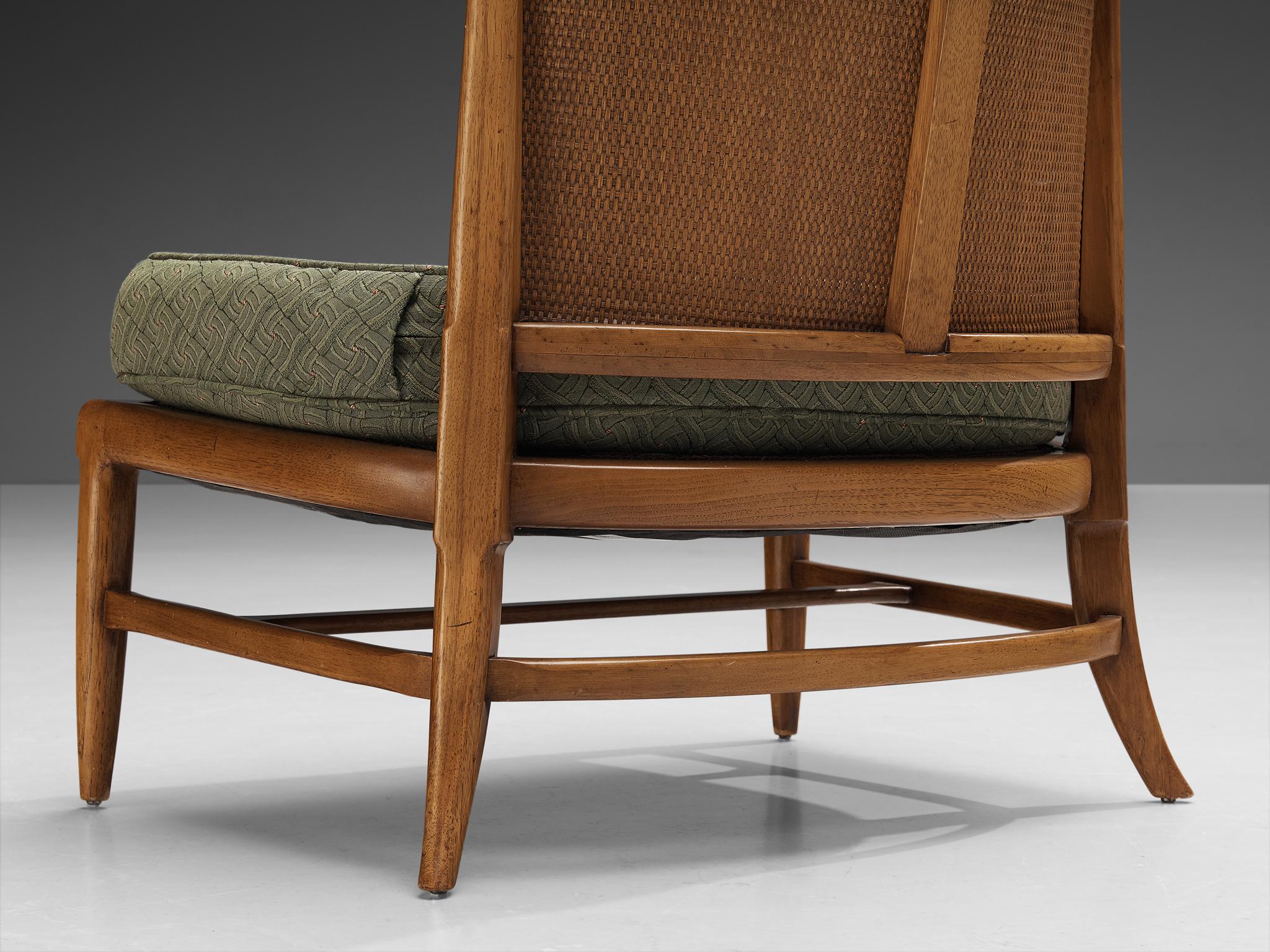 Cane John Lubberts & Lambert Mulder for Tomlinson Pair of Chairs in Walnut