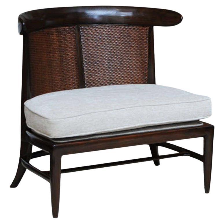 John Lubberts & Lambert Mulder for Tomlinson Slipper Chair, Cane, Walnut, 1950