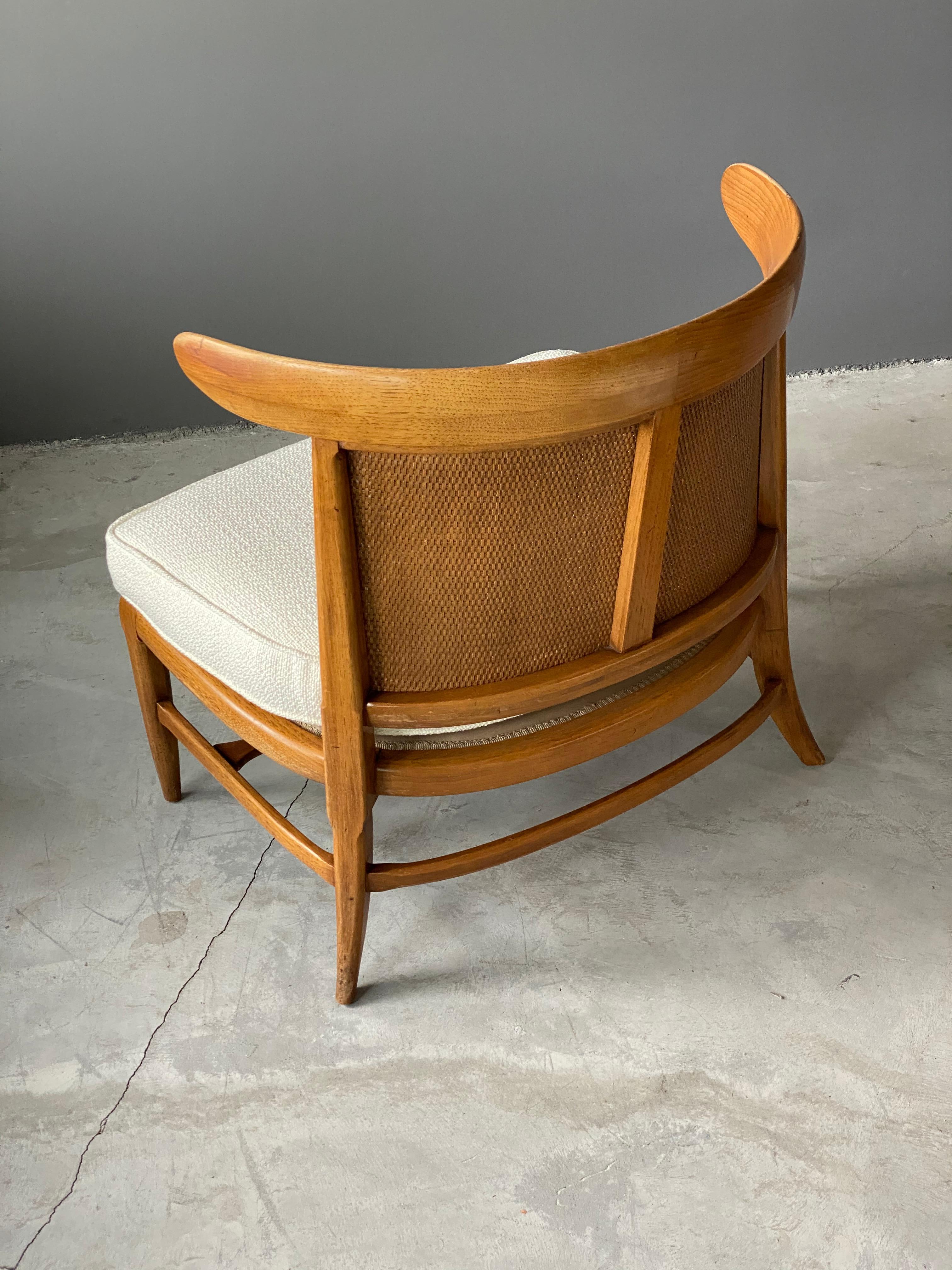 Mid-20th Century John Lubberts & Lambert Mulder for Tomlinson, Slipper Chairs, Cane, Walnut, 1950