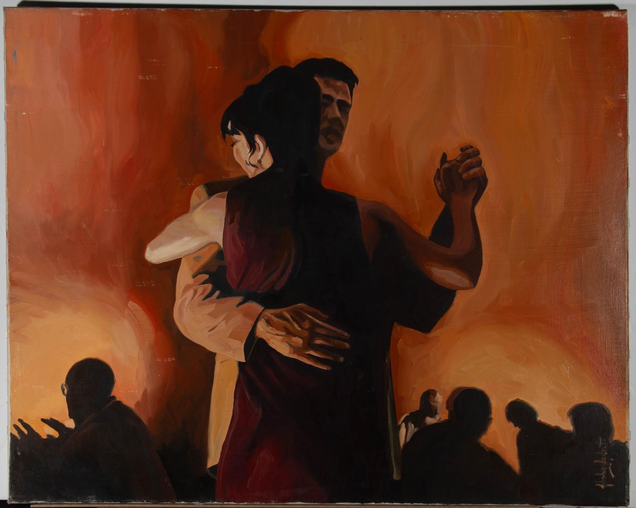 John Luce Lockett (1952-2014) - 20th Century Oil, A Couple Dancing 2