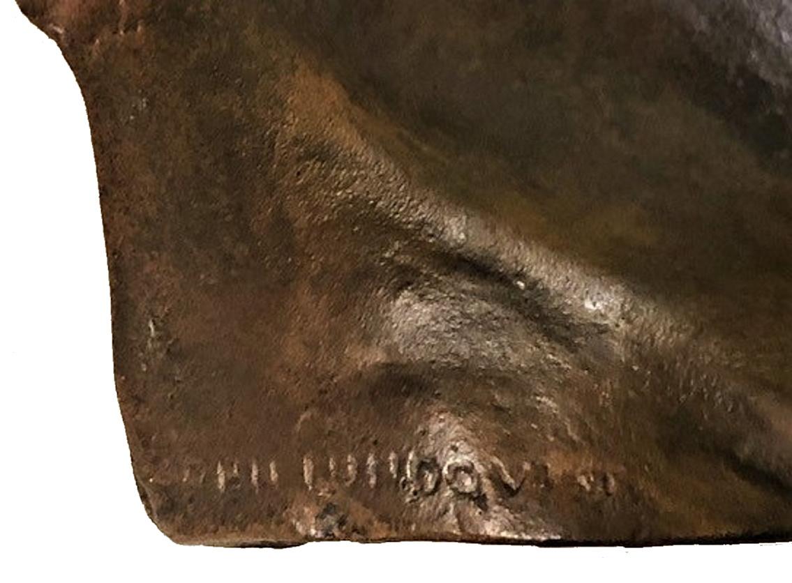 John Lundquist, Head of a Woman, Swedish Modernist Bronze Sculpture, Ca. 1960s In Good Condition In New York, NY