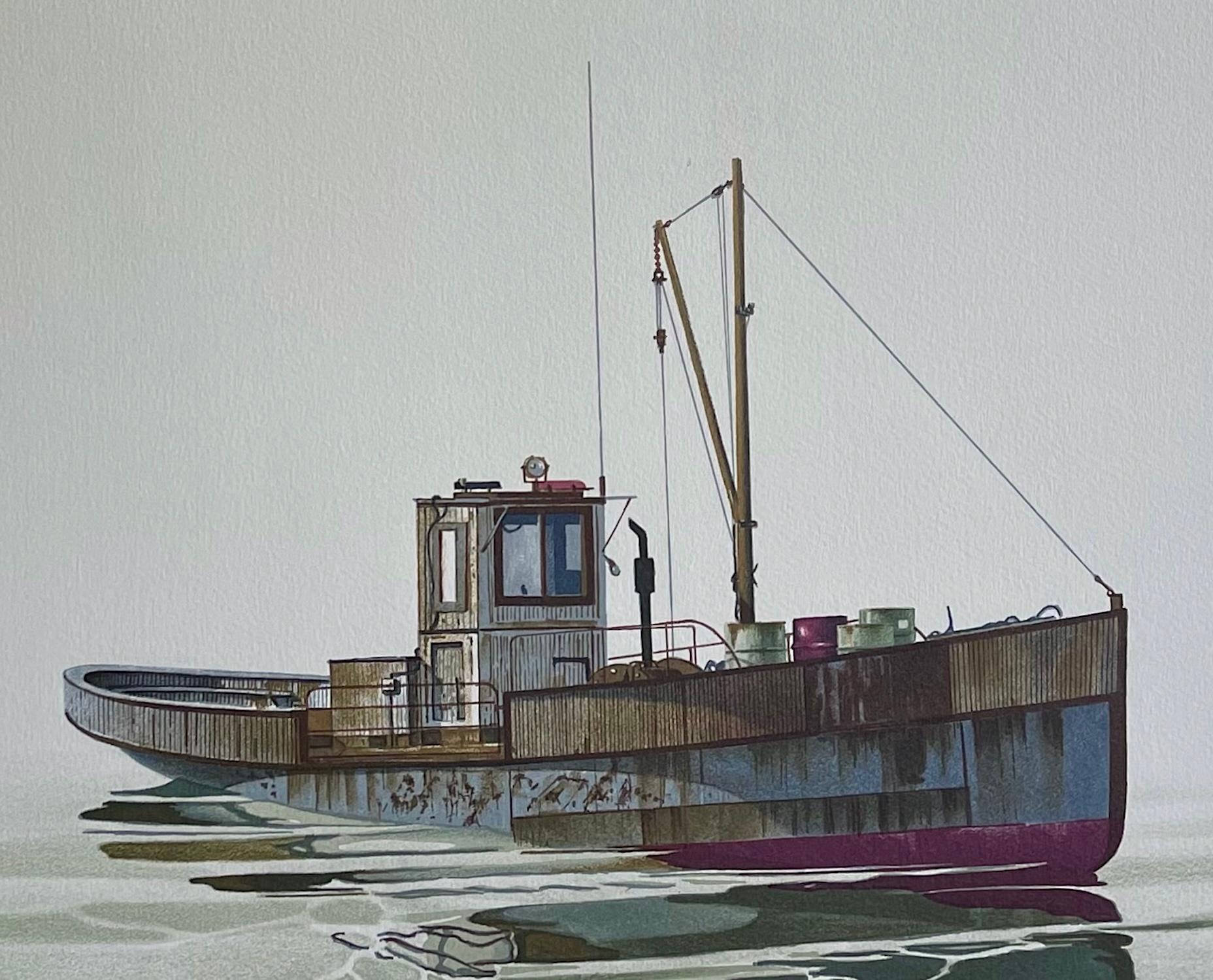 Artist - John Lutes (1926-2001)
Title - Cay Runner
Medium - Lithograph
Year Published - 1980
Print Size - 29 x 22 in.
Printer - J K Fine Art Editions Co., NY

Cay Runner is an original hand drawn, limited edition lithograph, (not a photographically