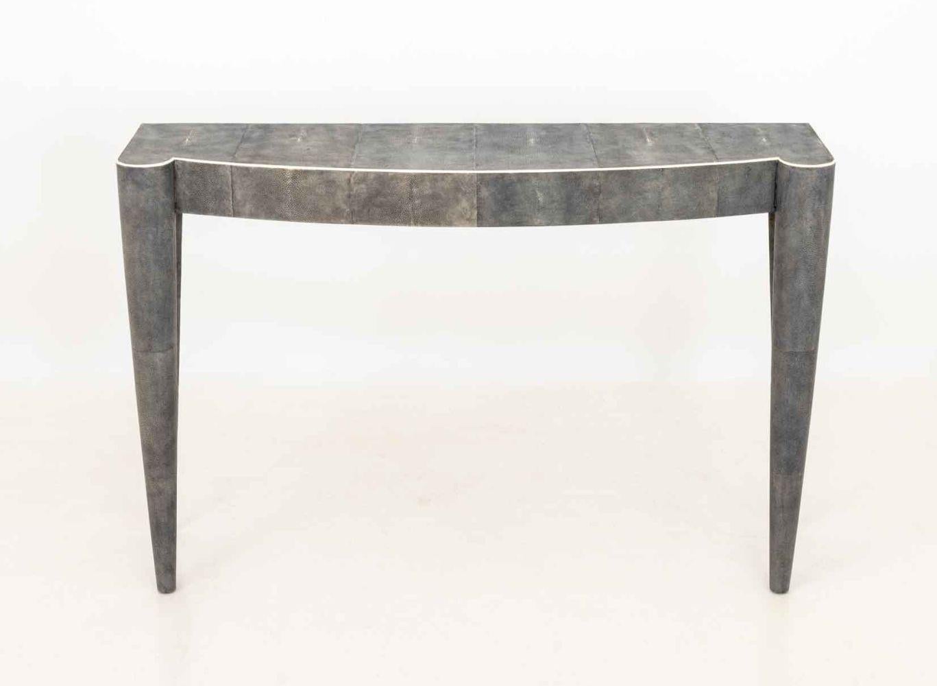 Modern John Lyle Design Shagreen Console Table For Sale