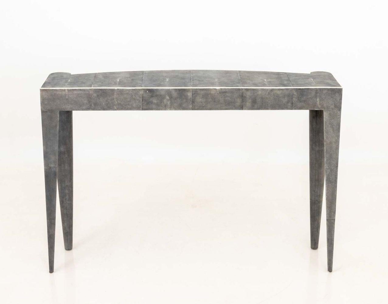 John Lyle Design Shagreen Console Table For Sale 1