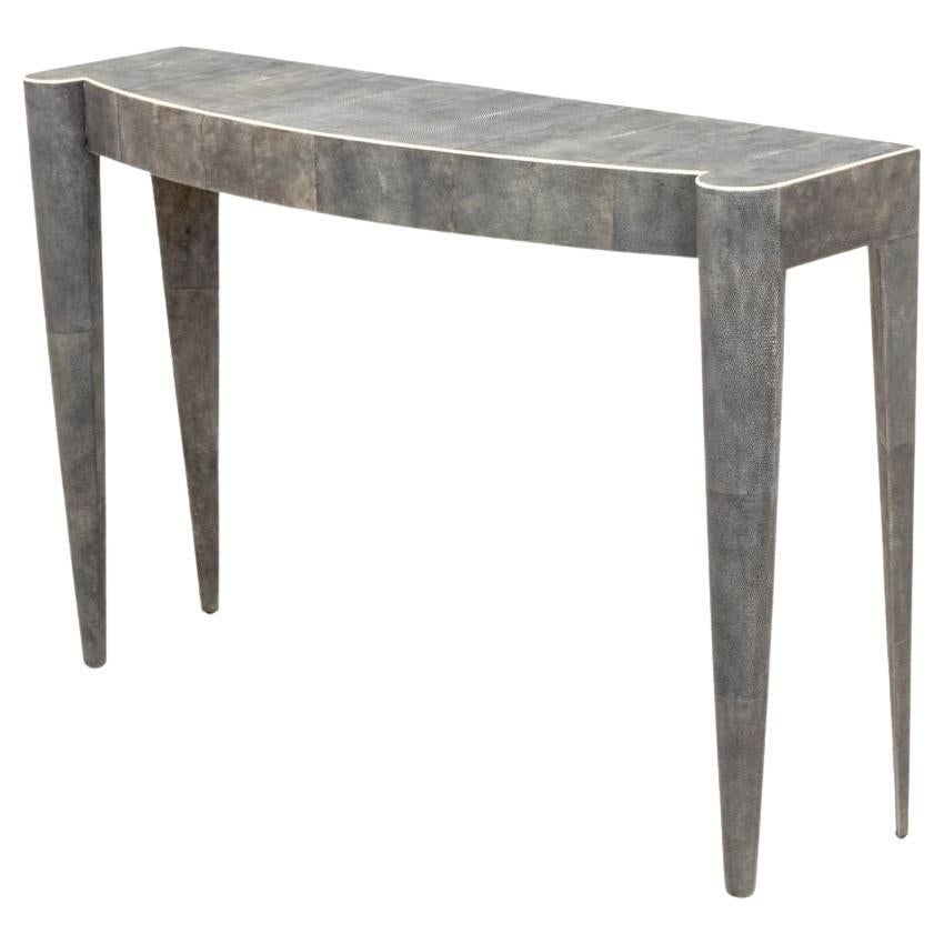 John Lyle Design Shagreen Console Table For Sale