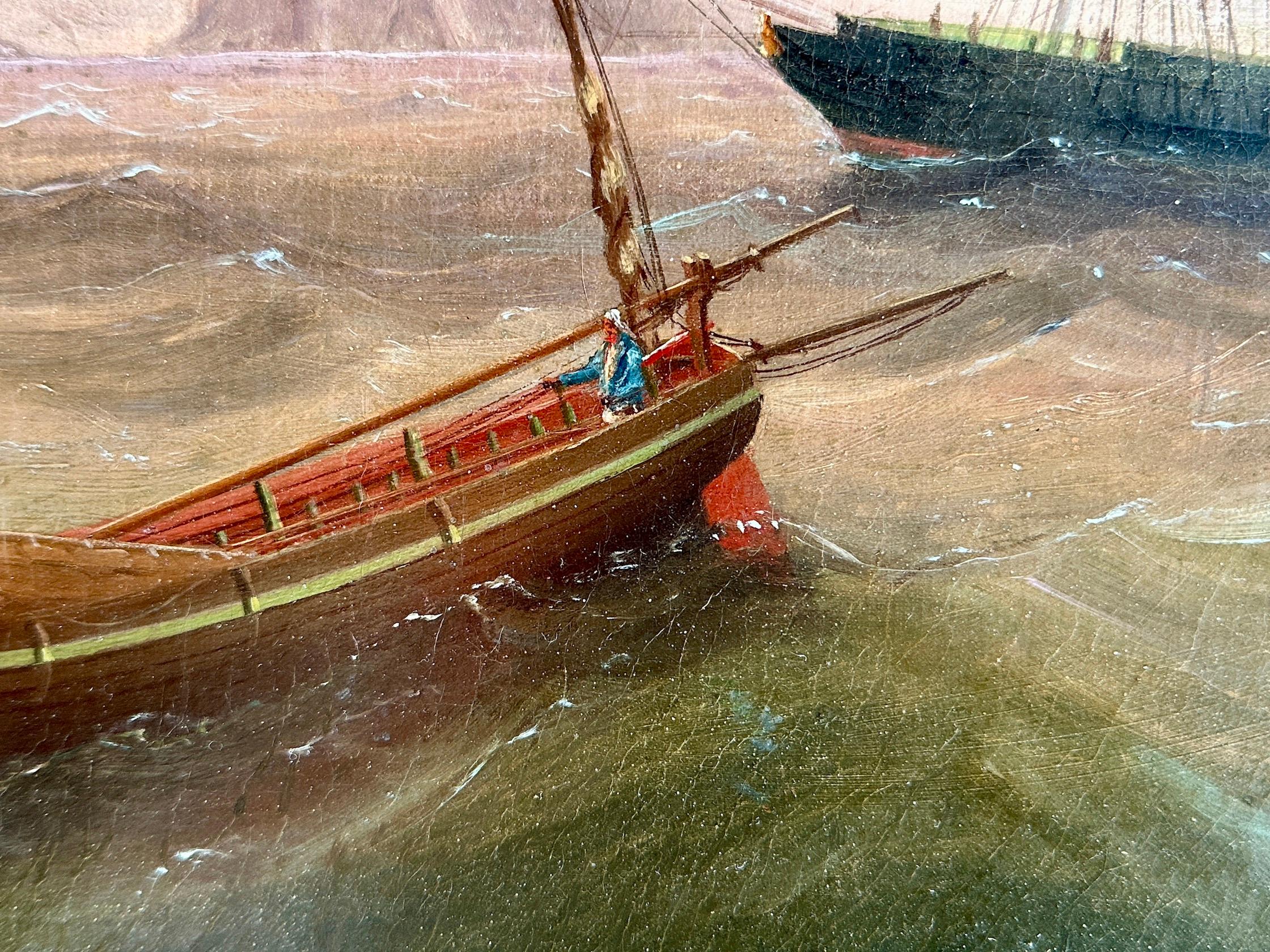 Englisches Porträt des Clipper-Schiffs Crescent at Sea aus dem 19. Jahrhundert in vollem Segel im Angebot 4