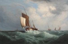 Schiffe in freier Dämmerung, Kent, 19. Jahrhundert 
