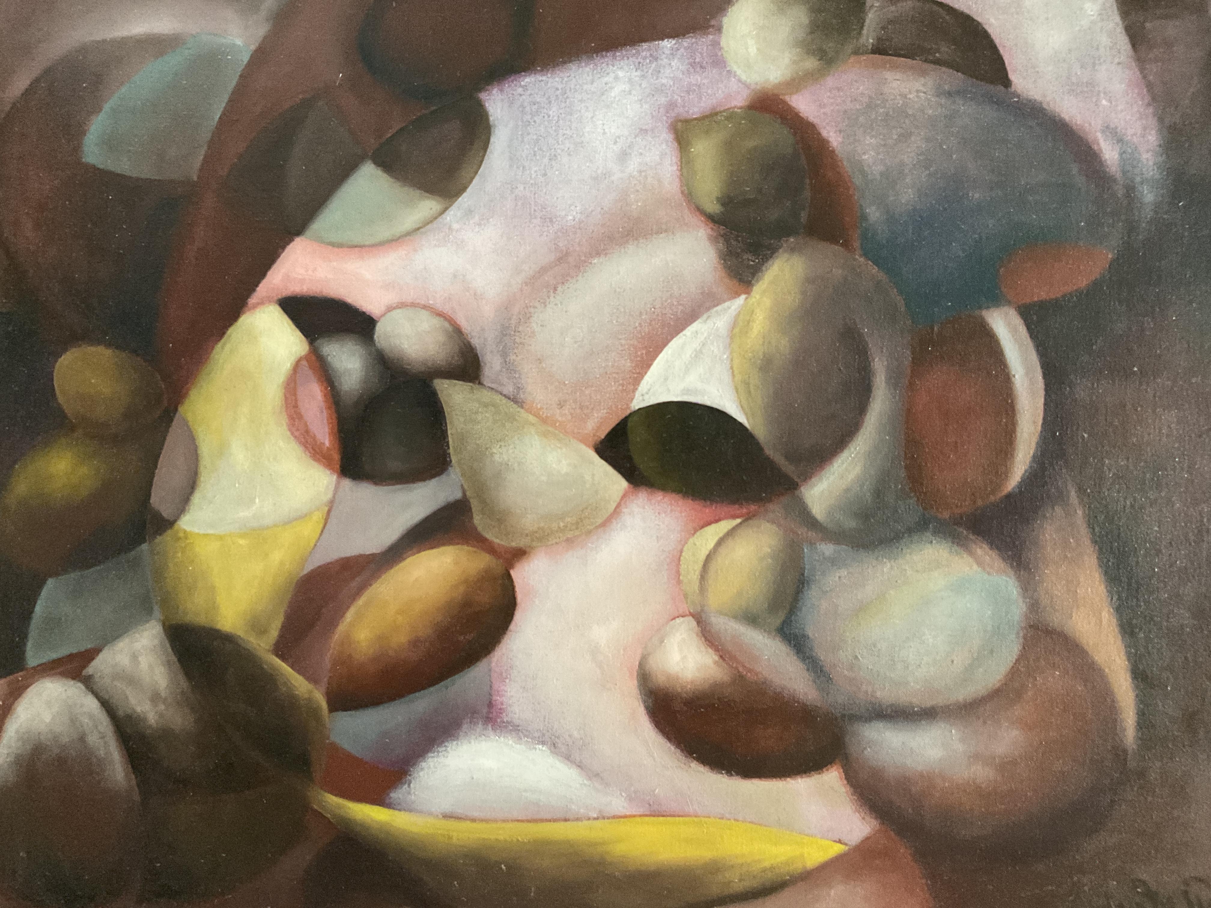 Pittura ad olio astratta modernista d'epoca dell'artista texano, 1961; tema religioso - Painting di John M. Good
