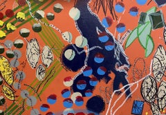 John M. White, Bird Opera #86L1, Orange, Diptych panel #1