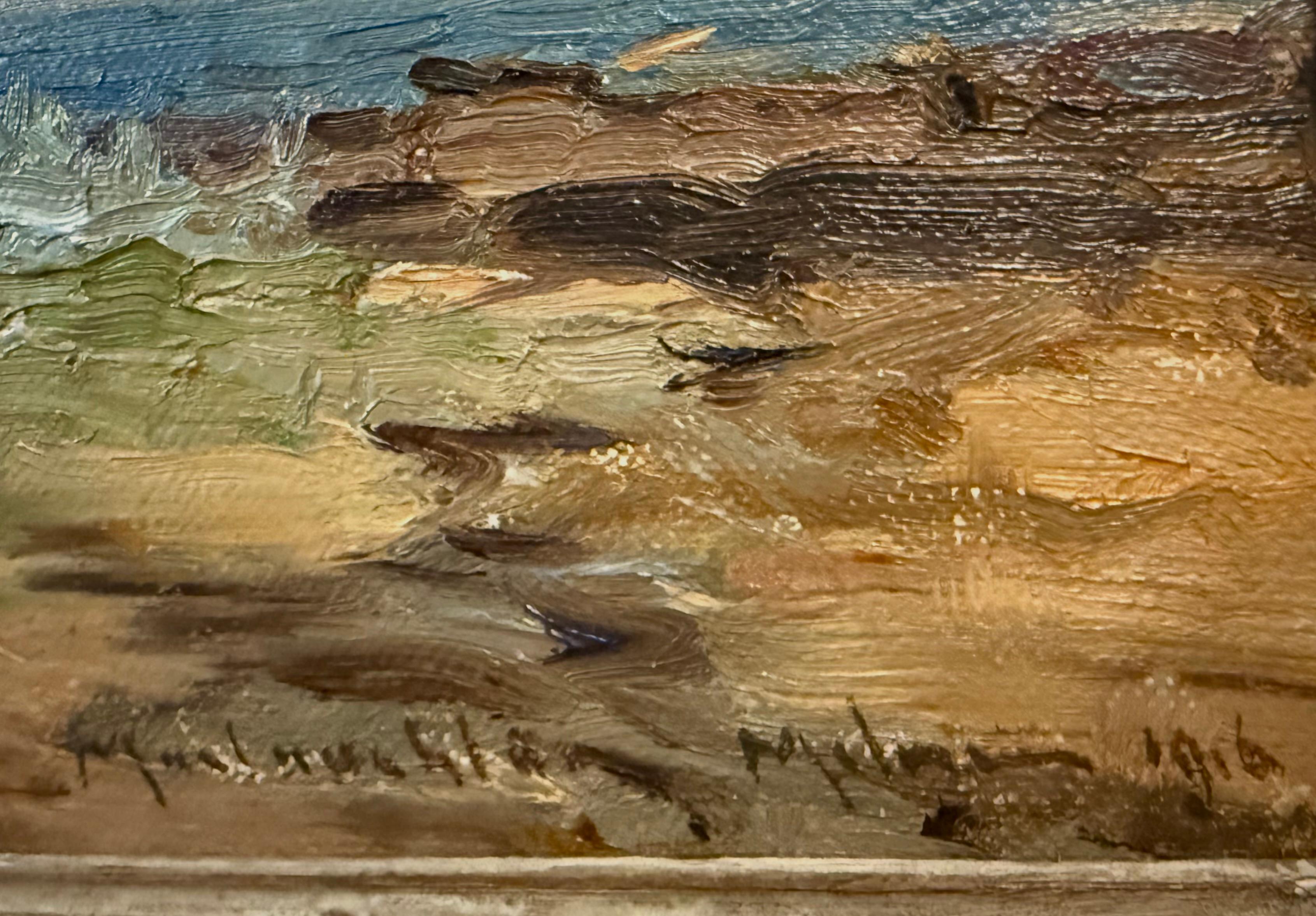 On the Fife Coast, 1916 Impressionist oil painting For Sale 4