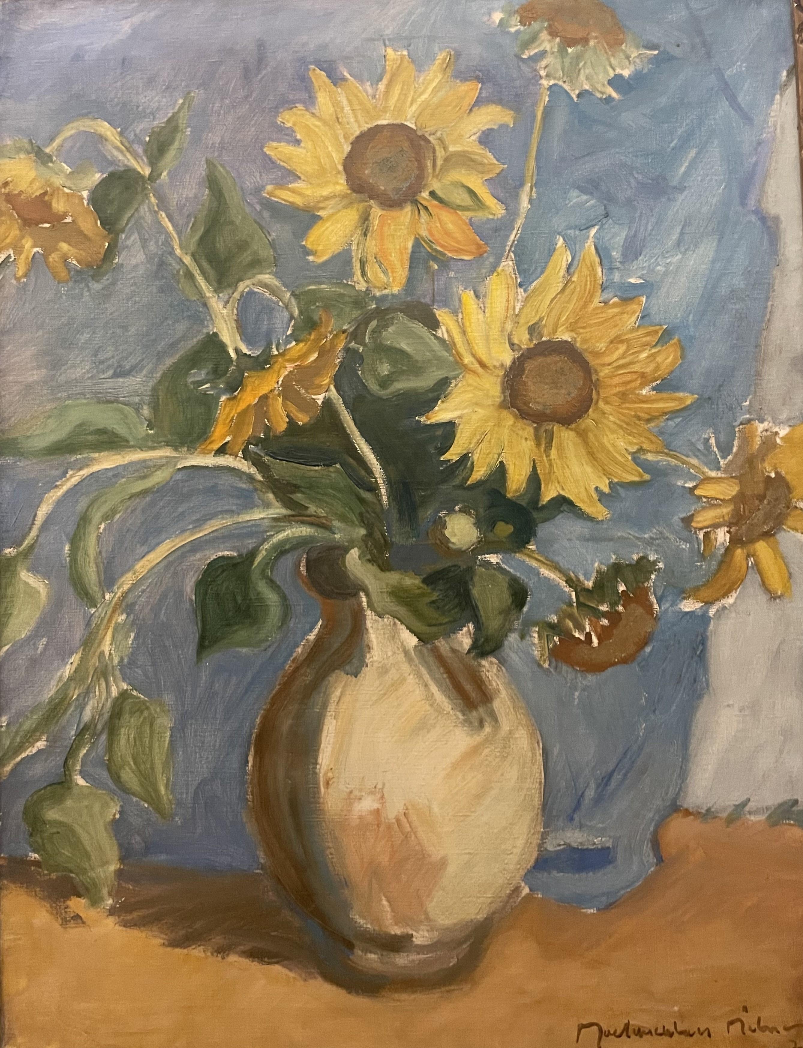 Sunflowers - Painting by John Maclauchlan Milne
