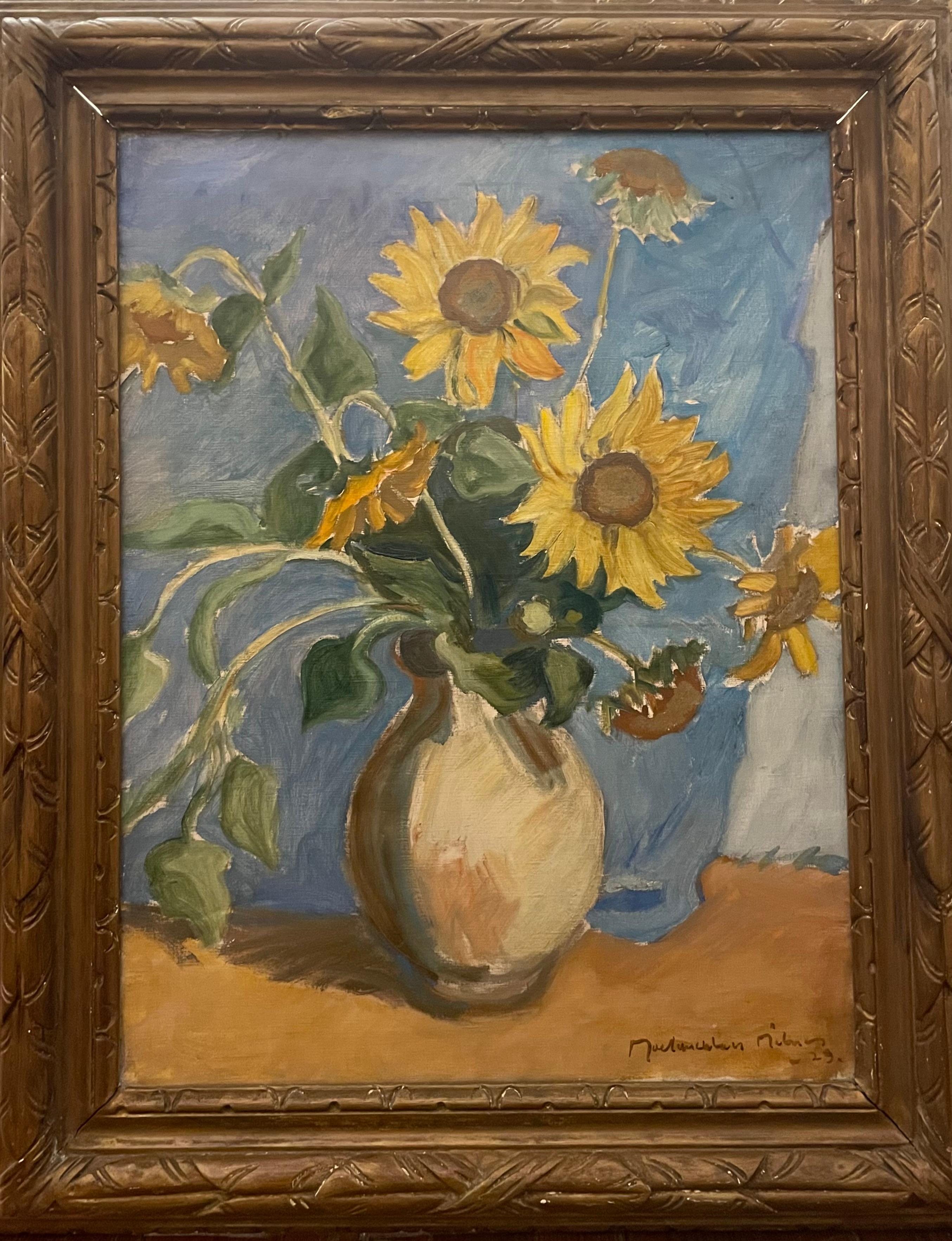 John Maclauchlan Milne Still-Life Painting - Sunflowers