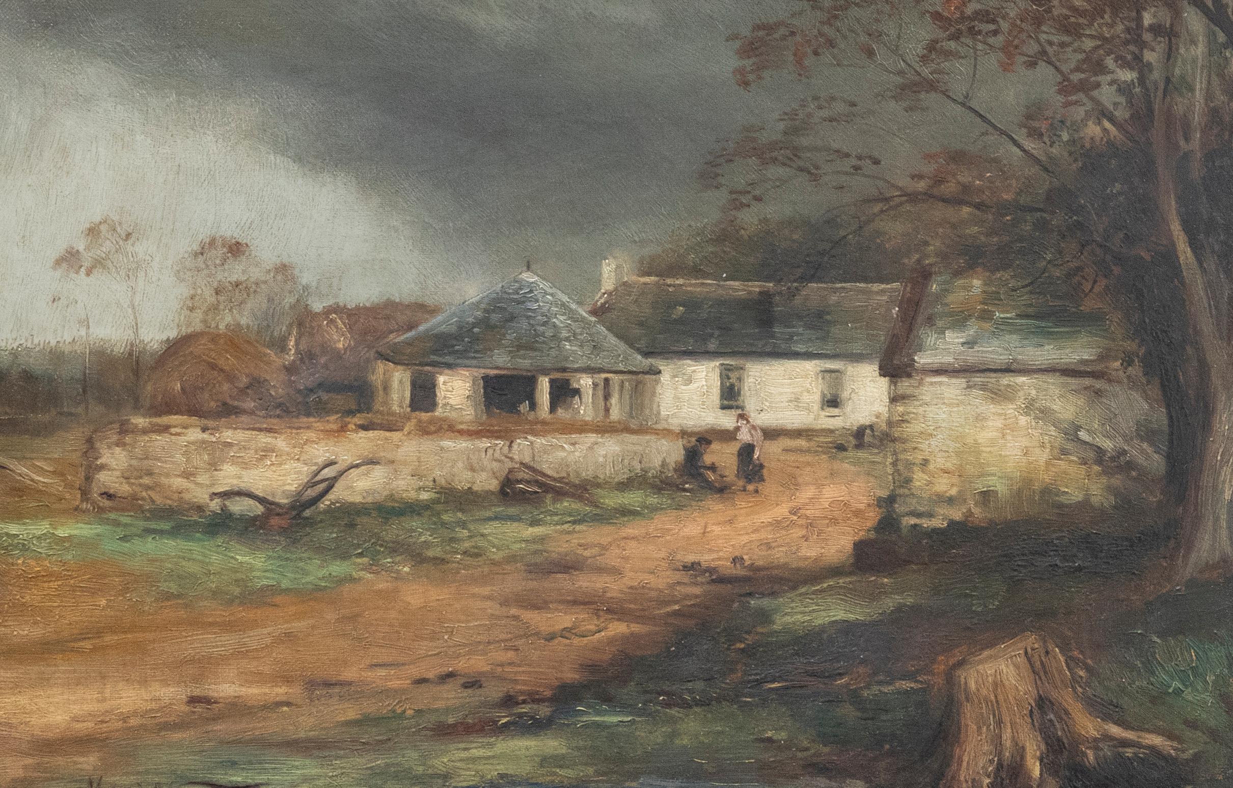 John MacWhirter (1839-1911) - Framed Early 20th Century Oil, The Old Farm - Painting by John Macwhirter