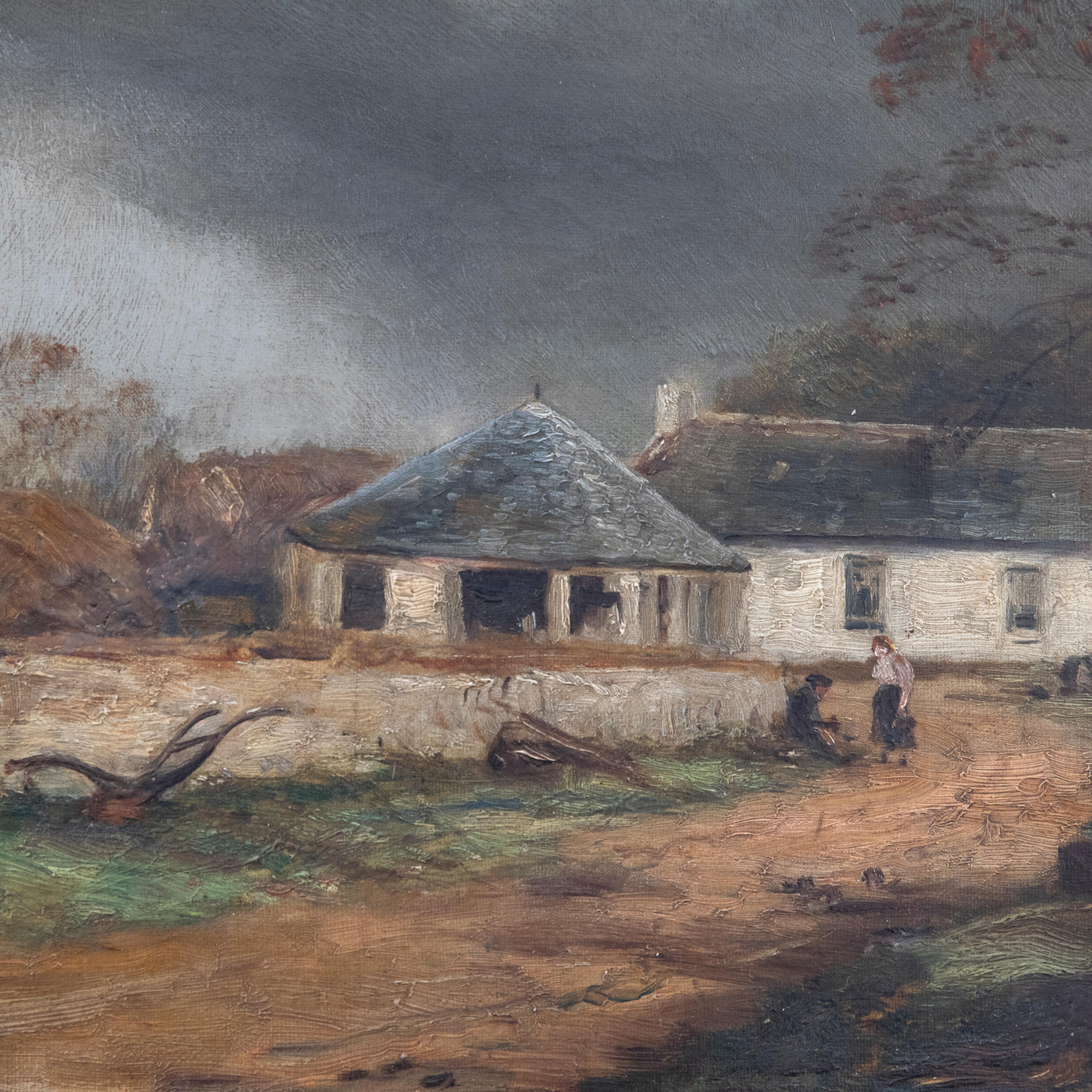 John Macwhirter (1839-1911) - Olio incorniciato dei primi del Novecento, La vecchia fattoria in vendita 3