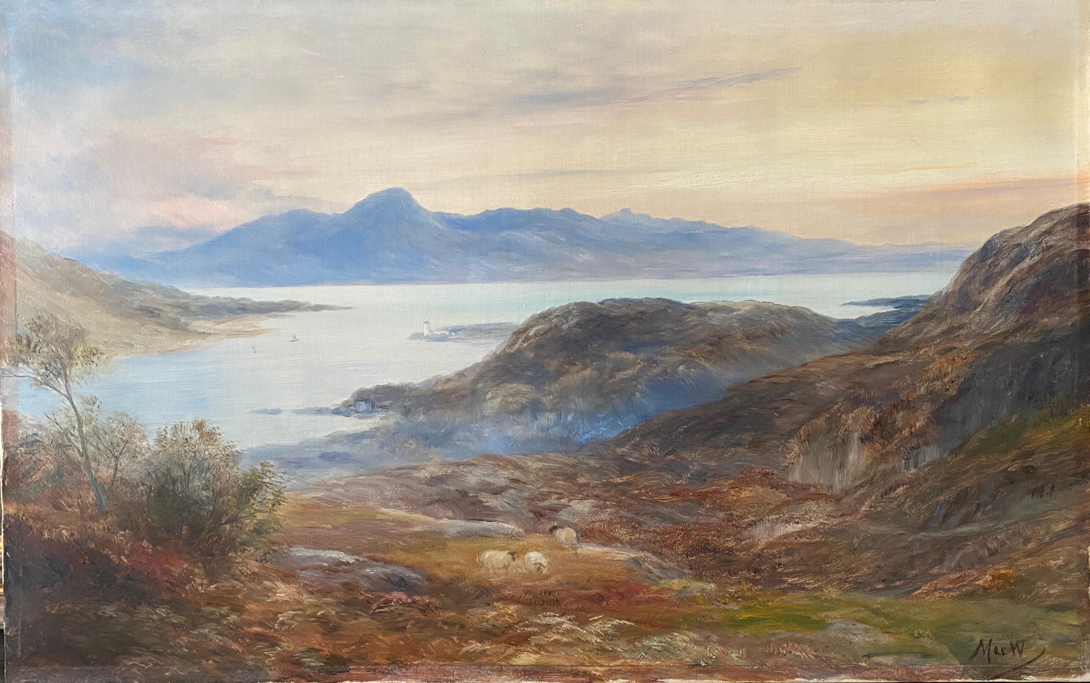 John Macwhirter Landscape Painting - John MacWhirter - Skye from Loch Alsh