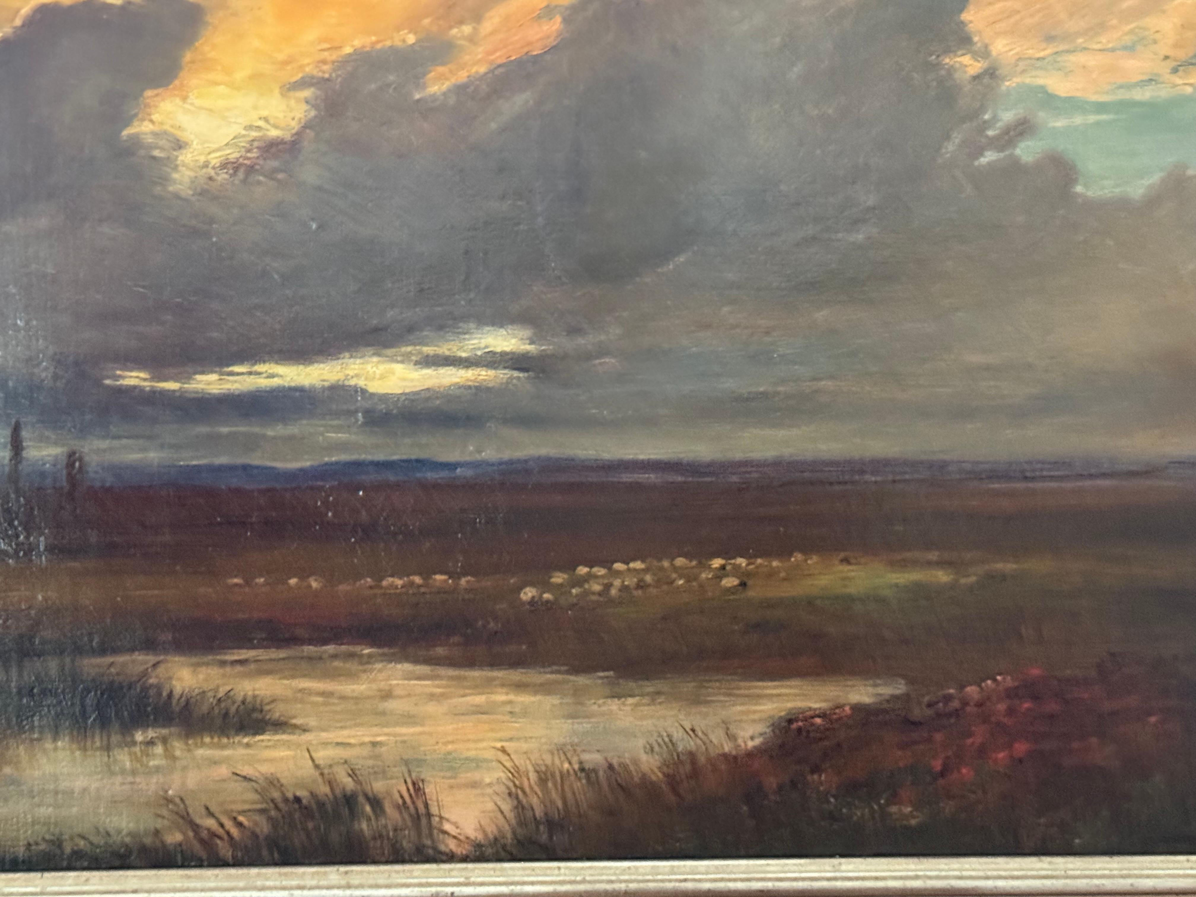 Stehende Steine im Machrie Moor, Schottland in der Abenddämmerung, 19. Jahrhundert, Öl auf Leinwand im Angebot 6