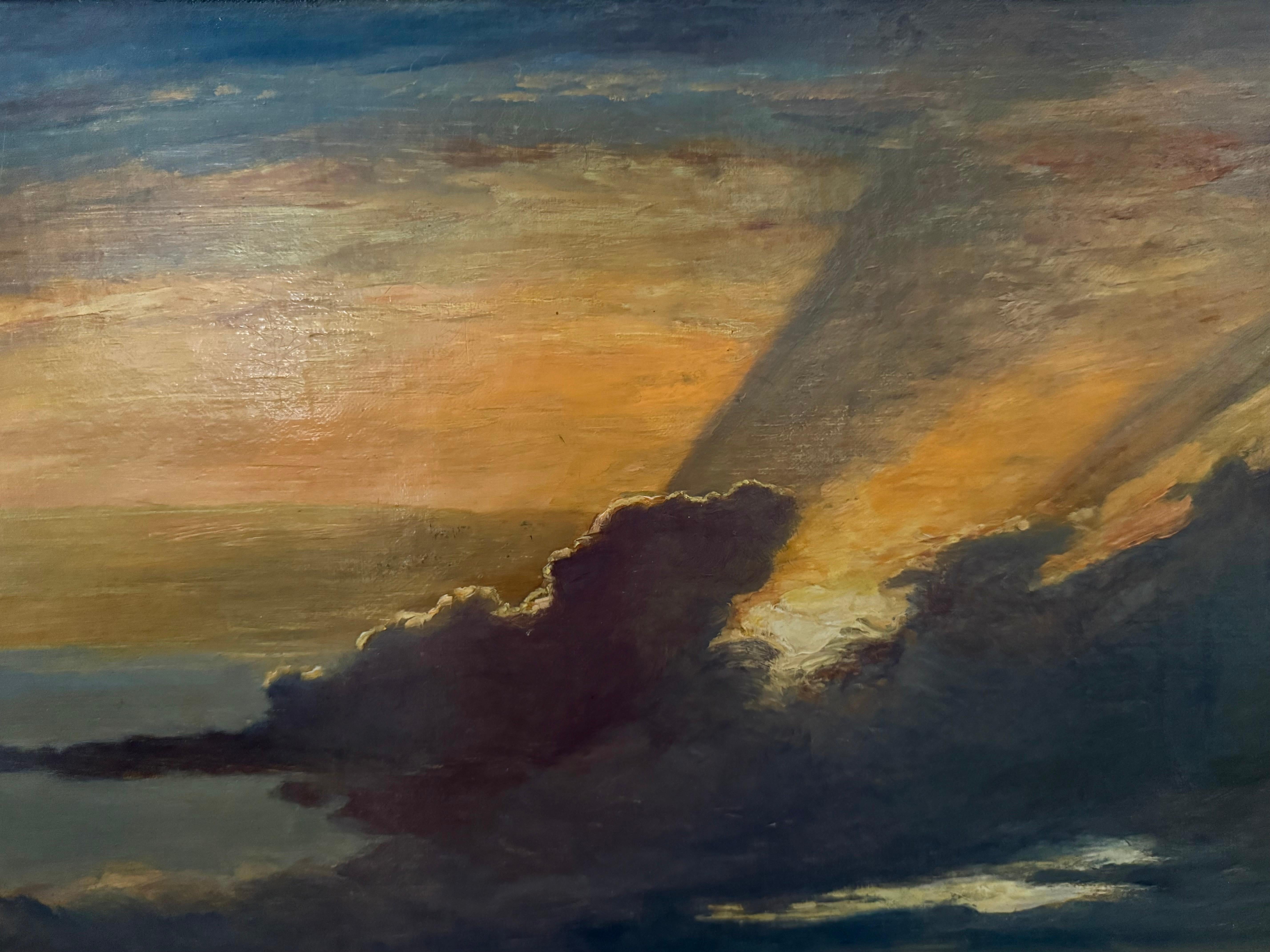 Stehende Steine im Machrie Moor, Schottland in der Abenddämmerung, 19. Jahrhundert, Öl auf Leinwand im Angebot 8