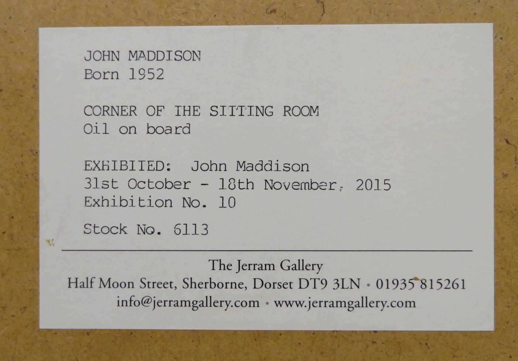 OIL IMPRESSIONniste OIL ORIGINAL FINE ENGLISH POST « The Sitting Room » (La chambre à coucher) c.1980 1