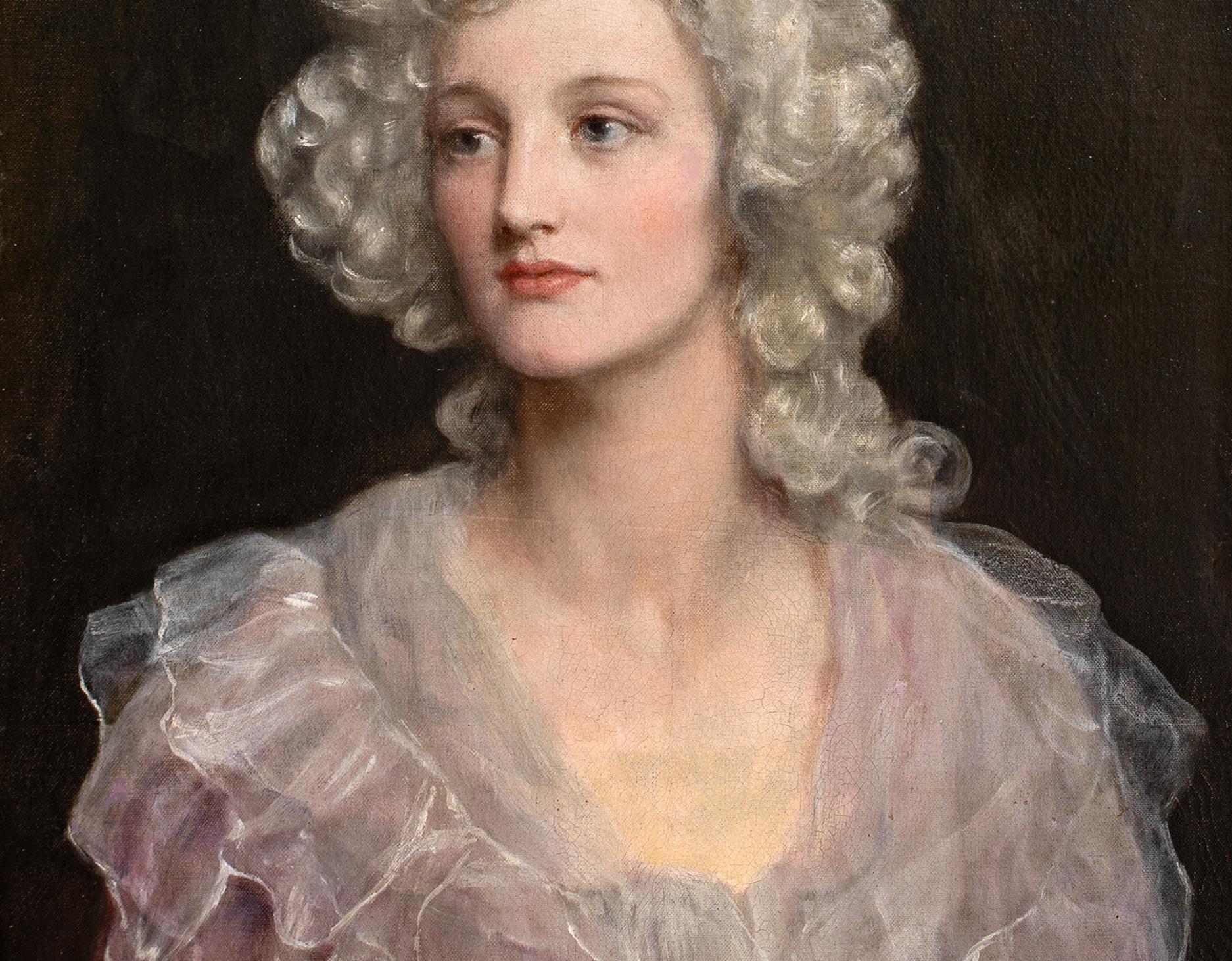 Ritratto della signora Diana George (nata Atkinson), datato 1930 Scuola pre raffaellesca in vendita 2