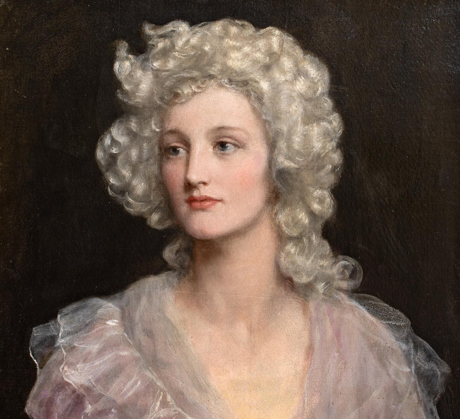 Ritratto della signora Diana George (nata Atkinson), datato 1930 Scuola pre raffaellesca in vendita 3