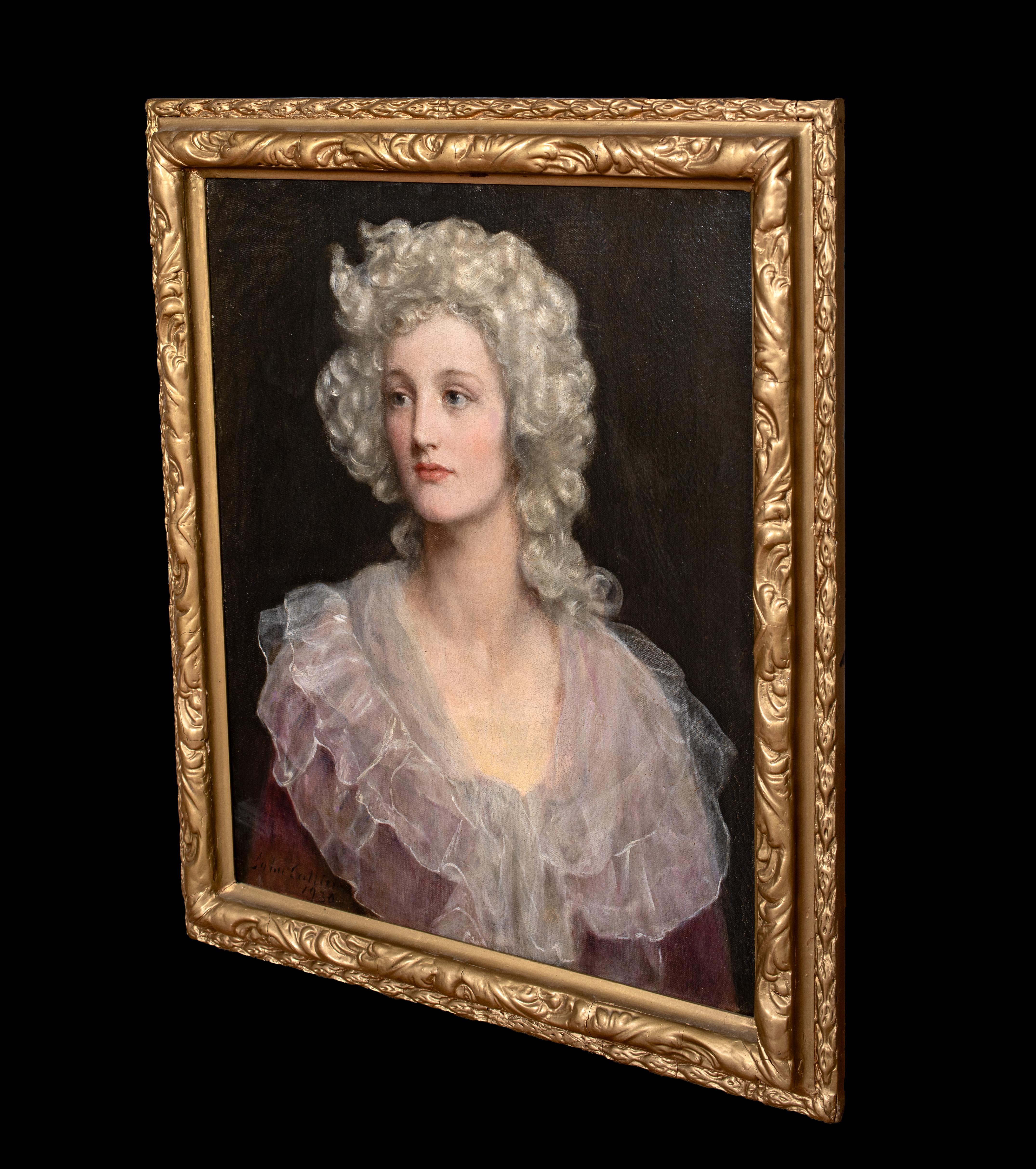 Ritratto della signora Diana George (nata Atkinson), datato 1930 Scuola pre raffaellesca in vendita 4
