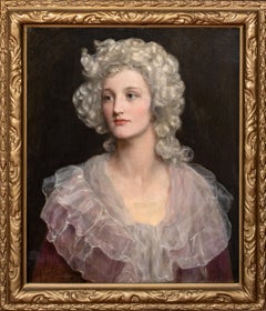 Portrait Of Mrs Diana George (nee Atkinson), dated 1930 Pre Raphaelite School