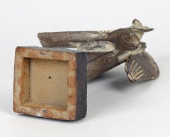 John Maltby Studio Pottery Glazed Large Angel and Baby Figure