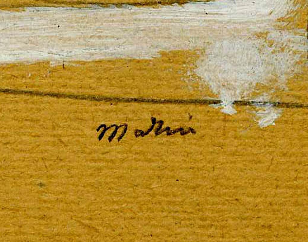 Studio per Mid-Manhattan II - Abstract Painting Marrone di John Marin