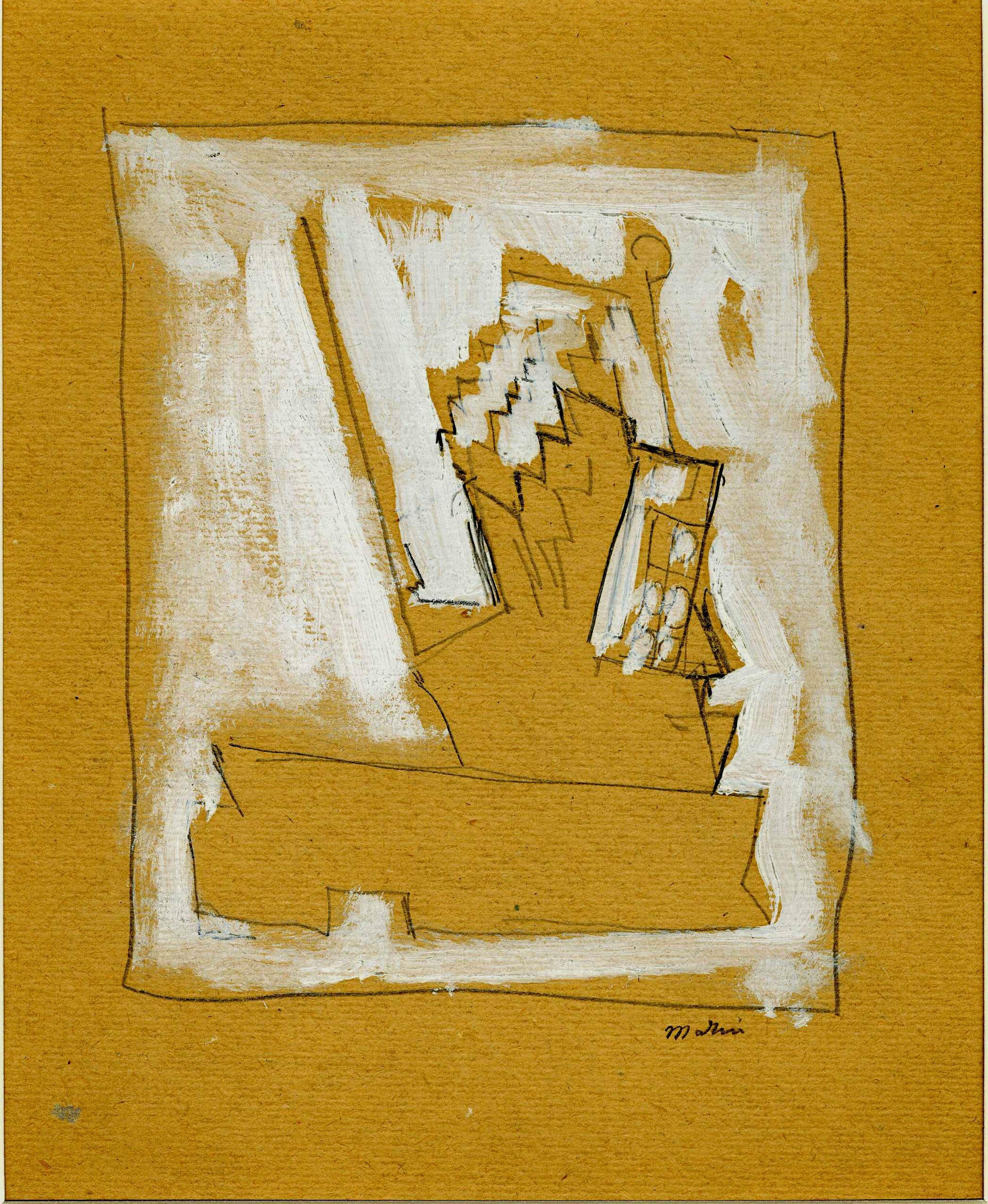 Abstract Painting John Marin - Étude pour Mid-Manhattan II