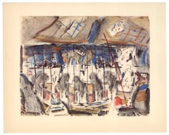 (dopo) John Marin - litografia "I leoni, nel ring".