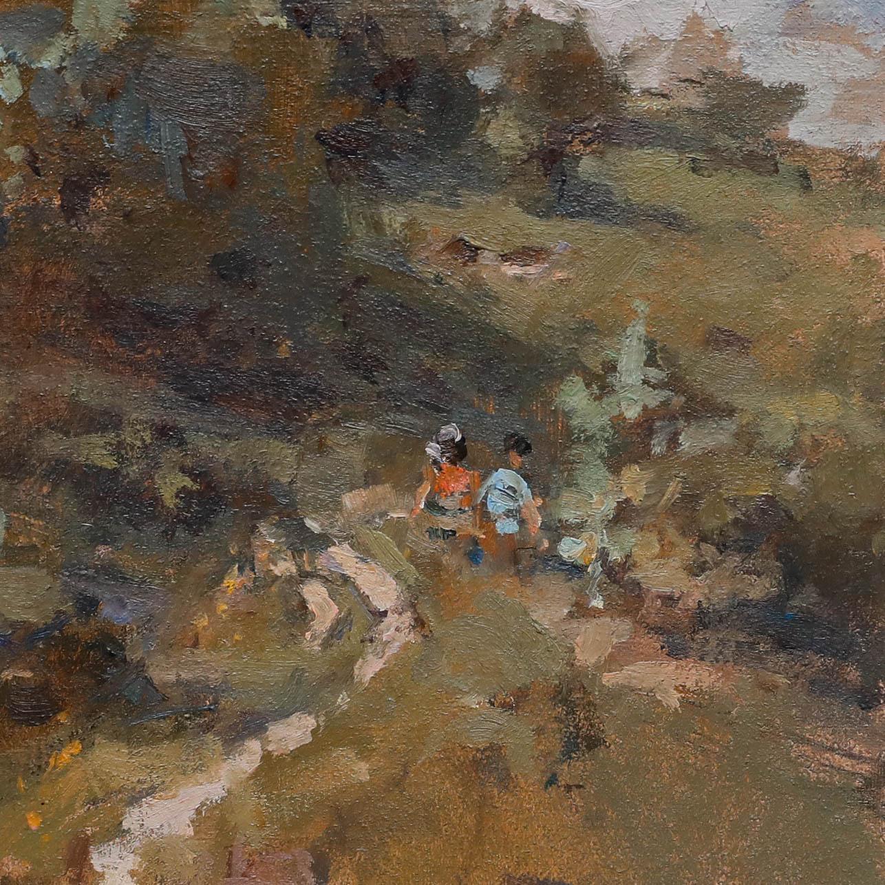 John Martin RBA (nato nel 1957)  - Olio contemporaneo, Sentiero dell'amore in vendita 3