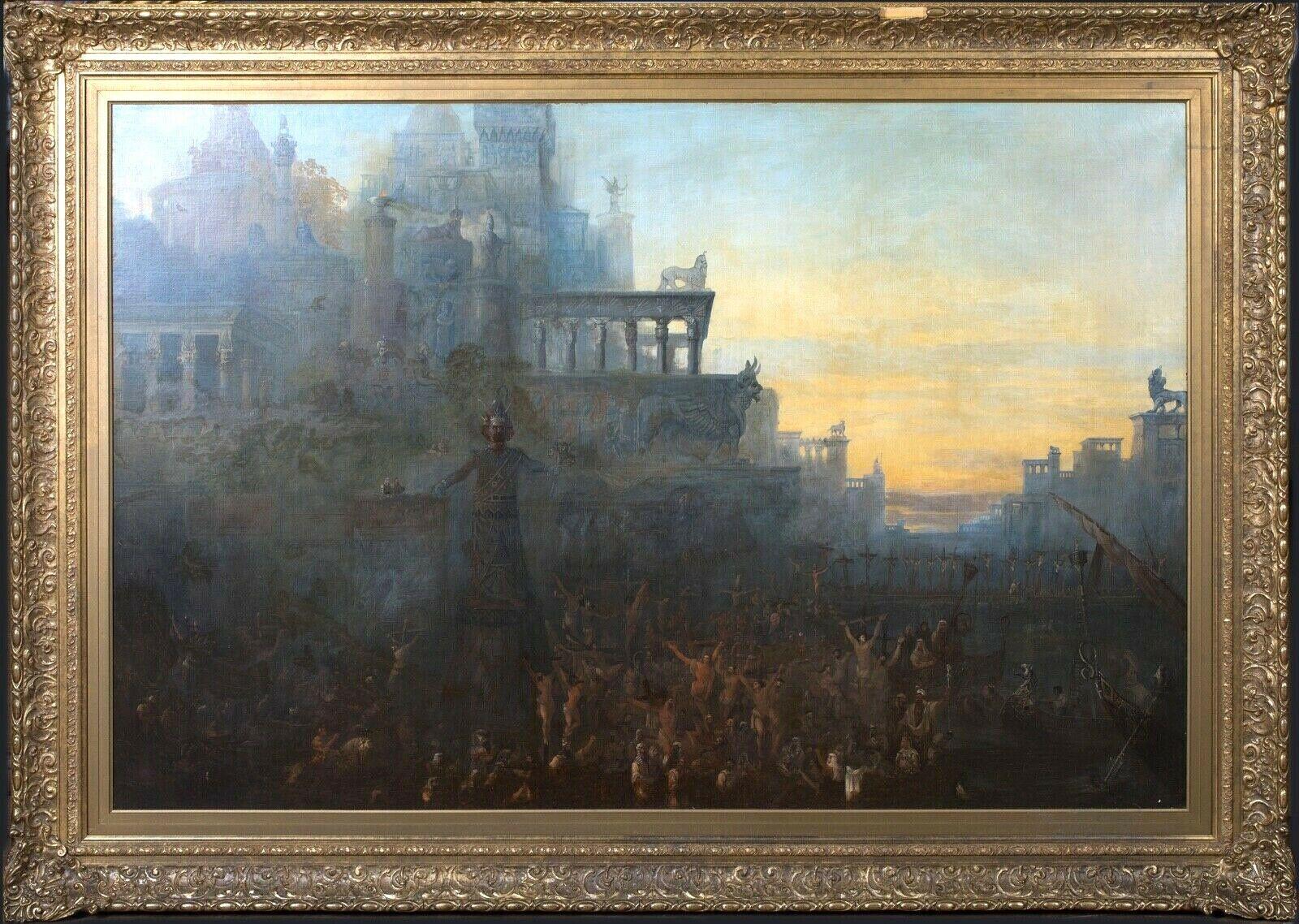 John Martin Landscape Painting – Die Kreuzigung der Tyrianer von Alexander dem Großen, 332 v. Chr., 19. Jahrhundert